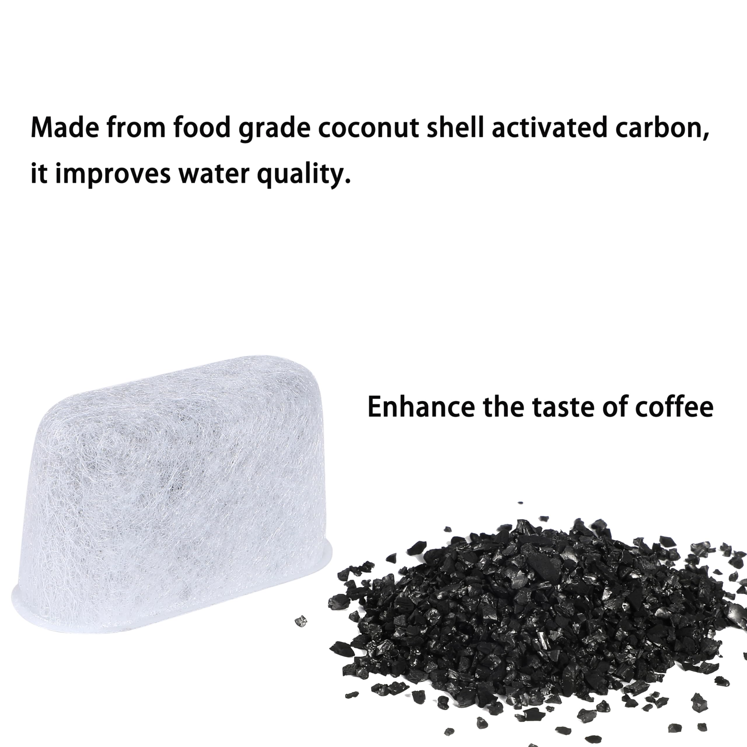 Charcoal Water Filter For Cuisinart Ss-10, Ss-15, Ss-700, Dcc-1200, Dcc-3200, Dcc-3000(P1) Coffee Makers Filter Replacement (12P