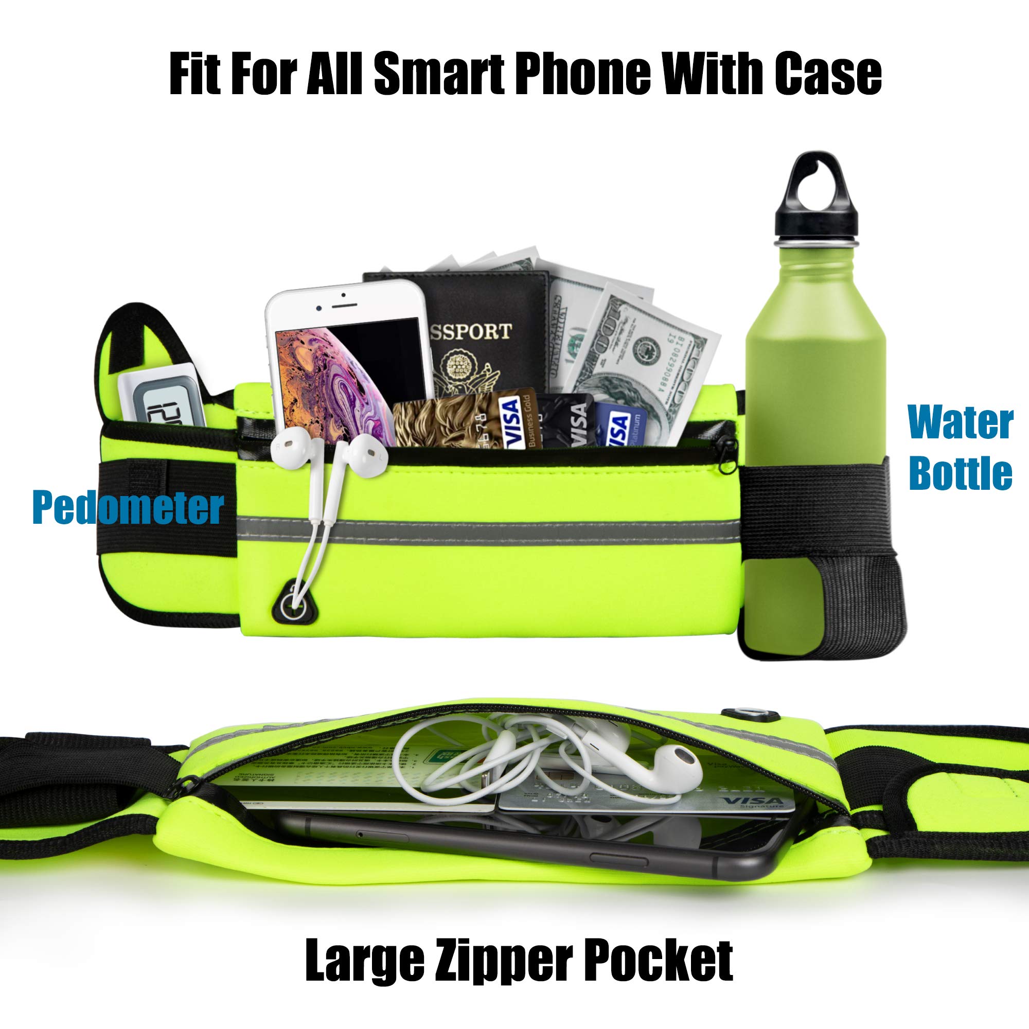 Running Belt Waist Packs,Workout Fanny Pack,Ultra Light Bounce Free Waist Pouch Fitness Workout Belt Sport Waist Pack for Women