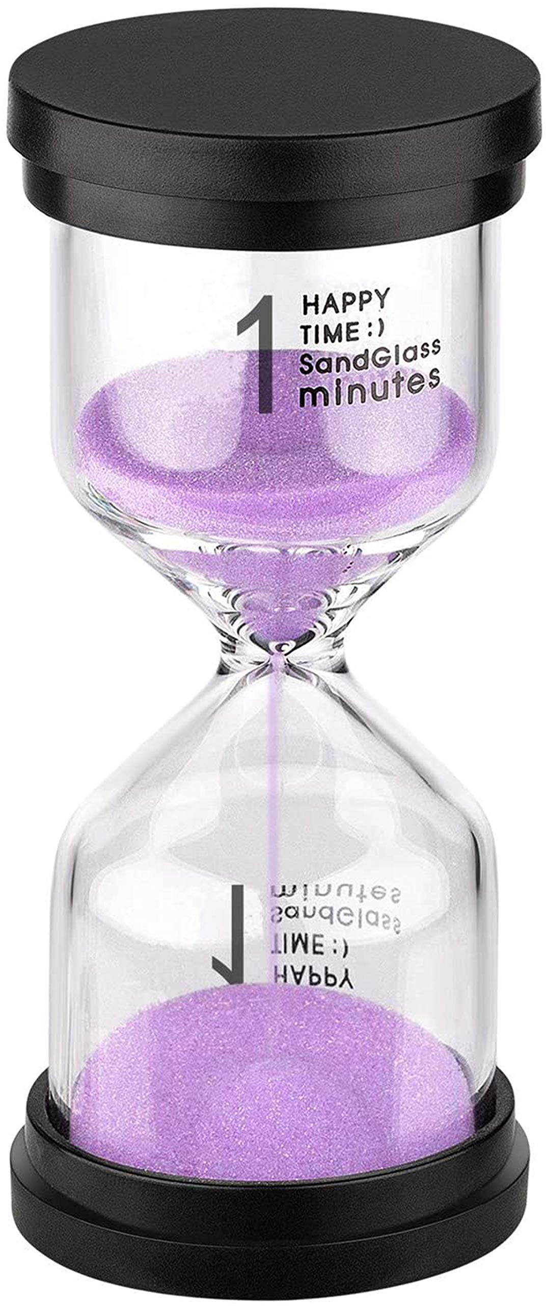 Suliao Hourglass 1 Minute Sand Timer: Colorful Sand Watch 1 Min, Purple Sand Clock, Small Reloj De Arena 1 Minuto, Plastic Hour