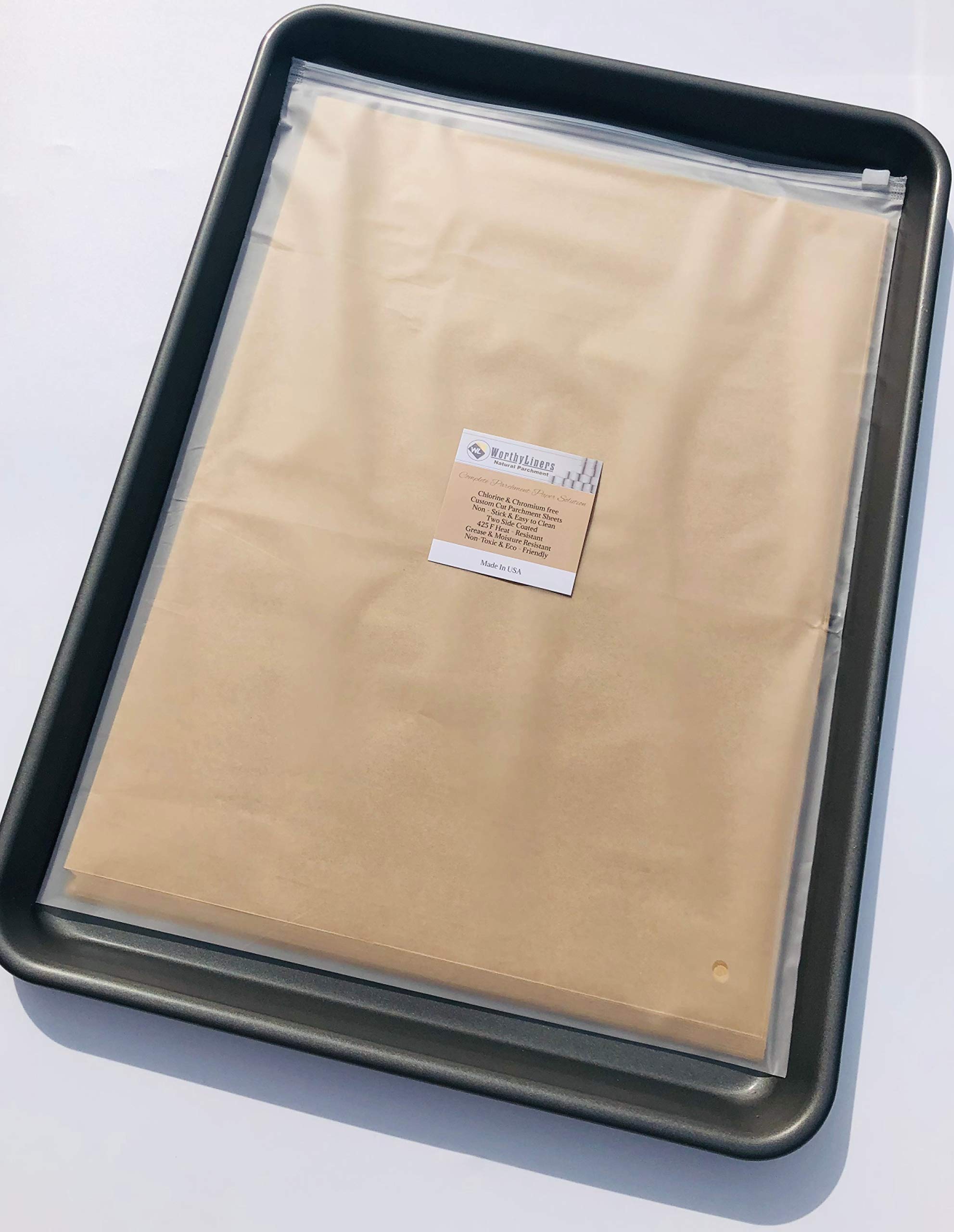 Unbleached Parchment Paper 11X17 100 Sheets For Baking | Worthyliners Precut Non-Stick Perfect For Bread Cake Cookies And More