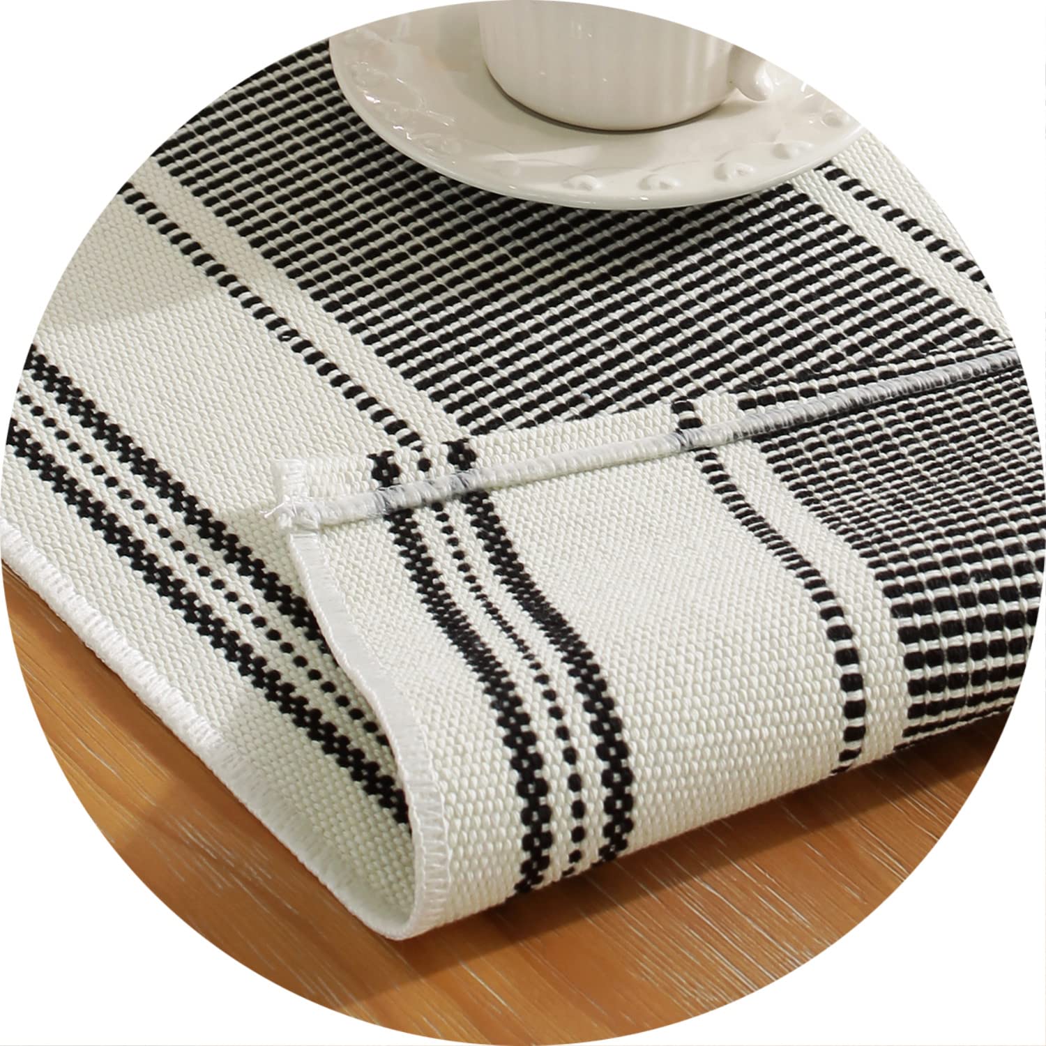Placemats Set Of 6 For Dining Table D  Cor, Woven Cloth Place Mats For Farmhouse Kitchen Tabletop, Handcrafted Machine Washable