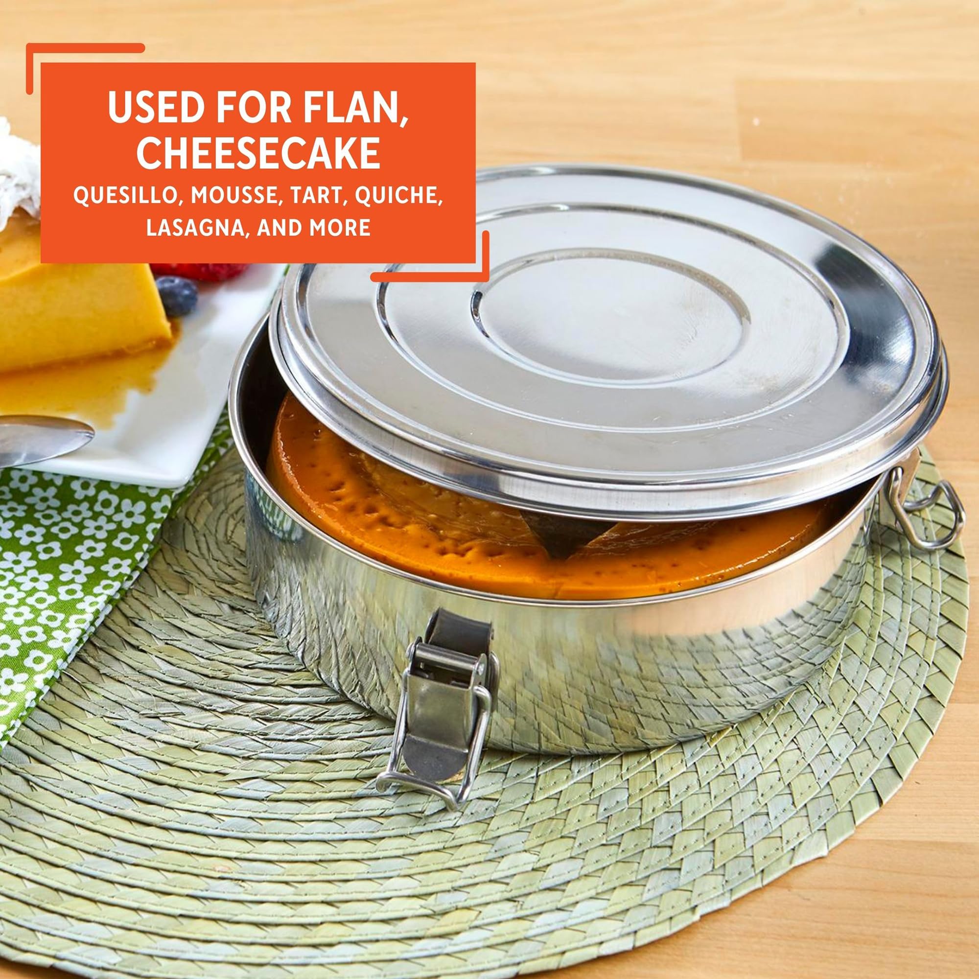 Imusa Flan Mold, 1.5Qt, Silver