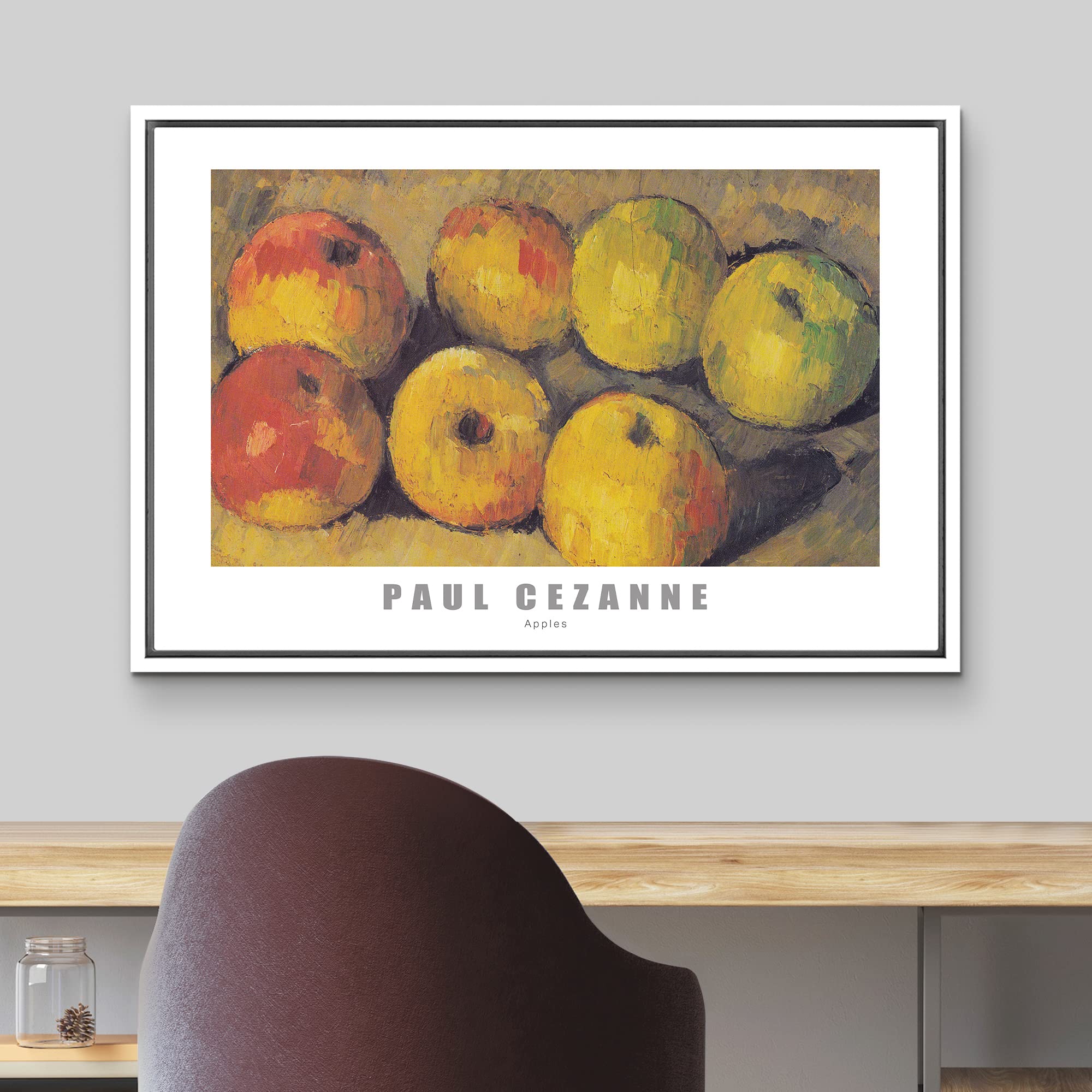 Wall26 Framed Canvas Print Wall Art Apples By Paul Cezanne Nature Historic Illustrations Impressionism Fine Art Scenic Colorful