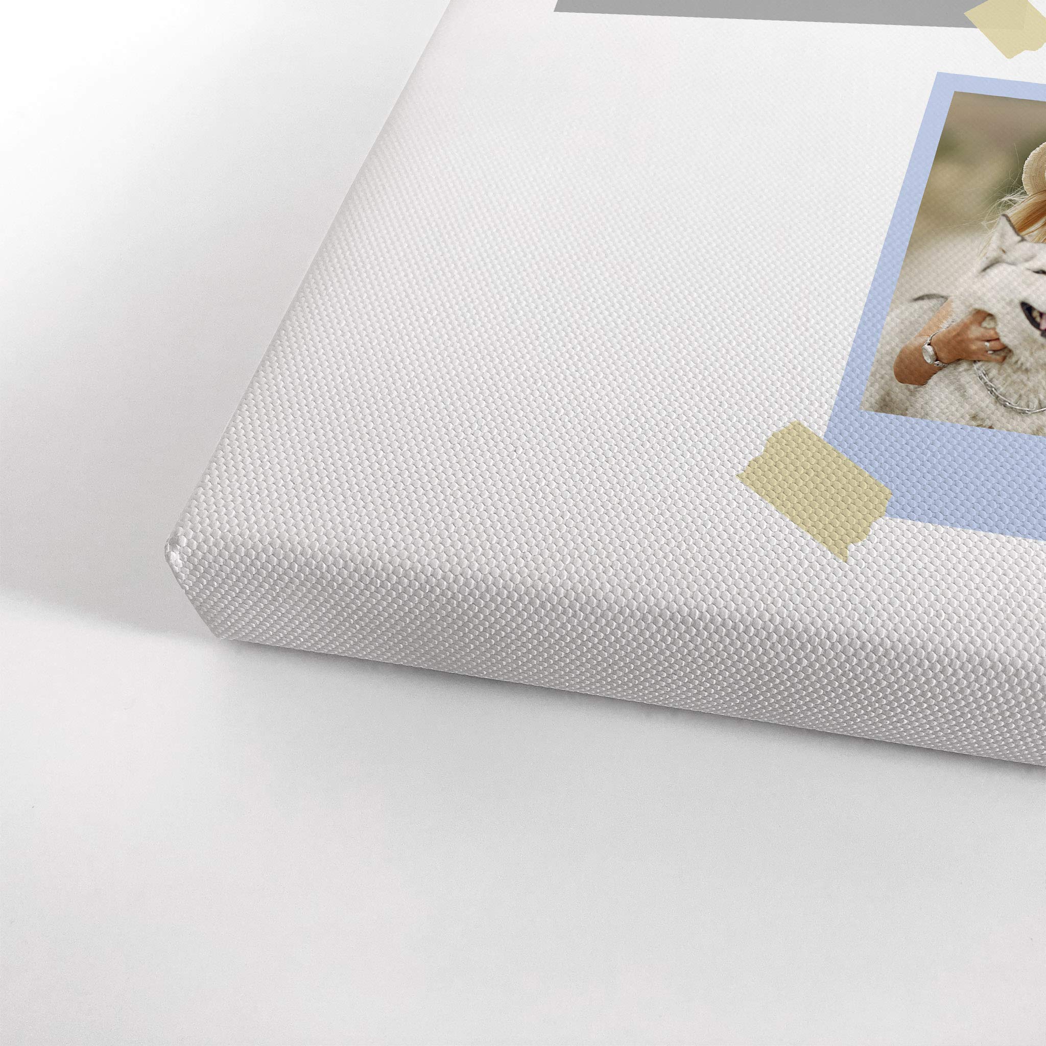 Smile Art Design Custom Photo Print Canvas Print with Your Photo Personalized Photo 3 Images Polaroid Photo Collage Picture I Love You Quote Personalized Gift Wedding Gift - 17x11 inches