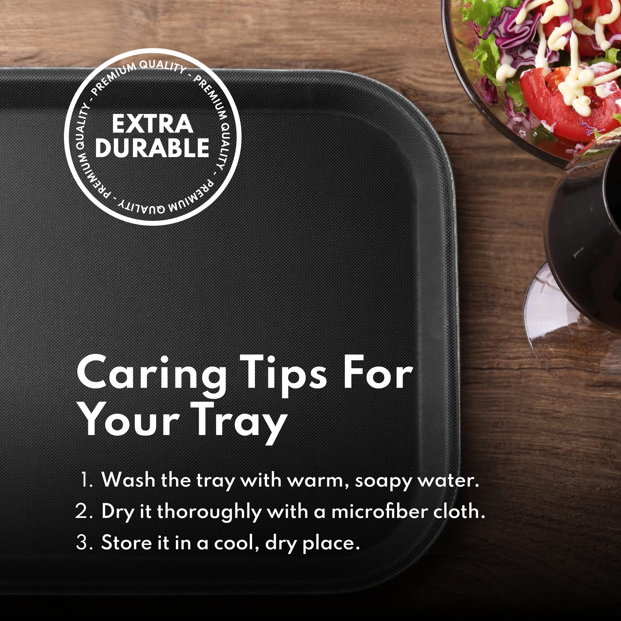 New Star Foodservice 25309 Restaurant Grade Non-Slip Tray, Plastic, Rubber Lined, Rectangular, 16-Inch X 22-Inch (Large), Brown