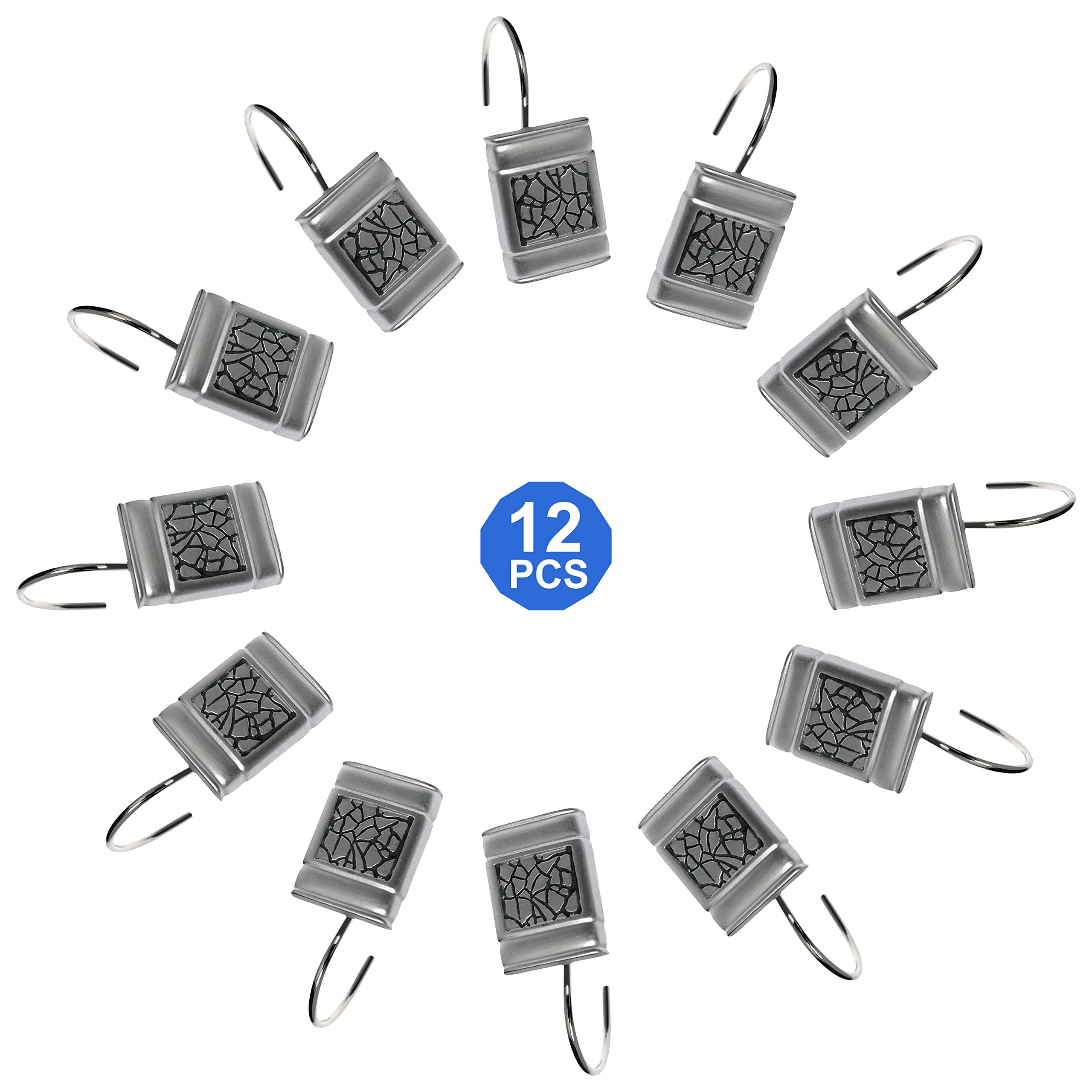 Popular Bath Silver Sinatra, Shower Hooks