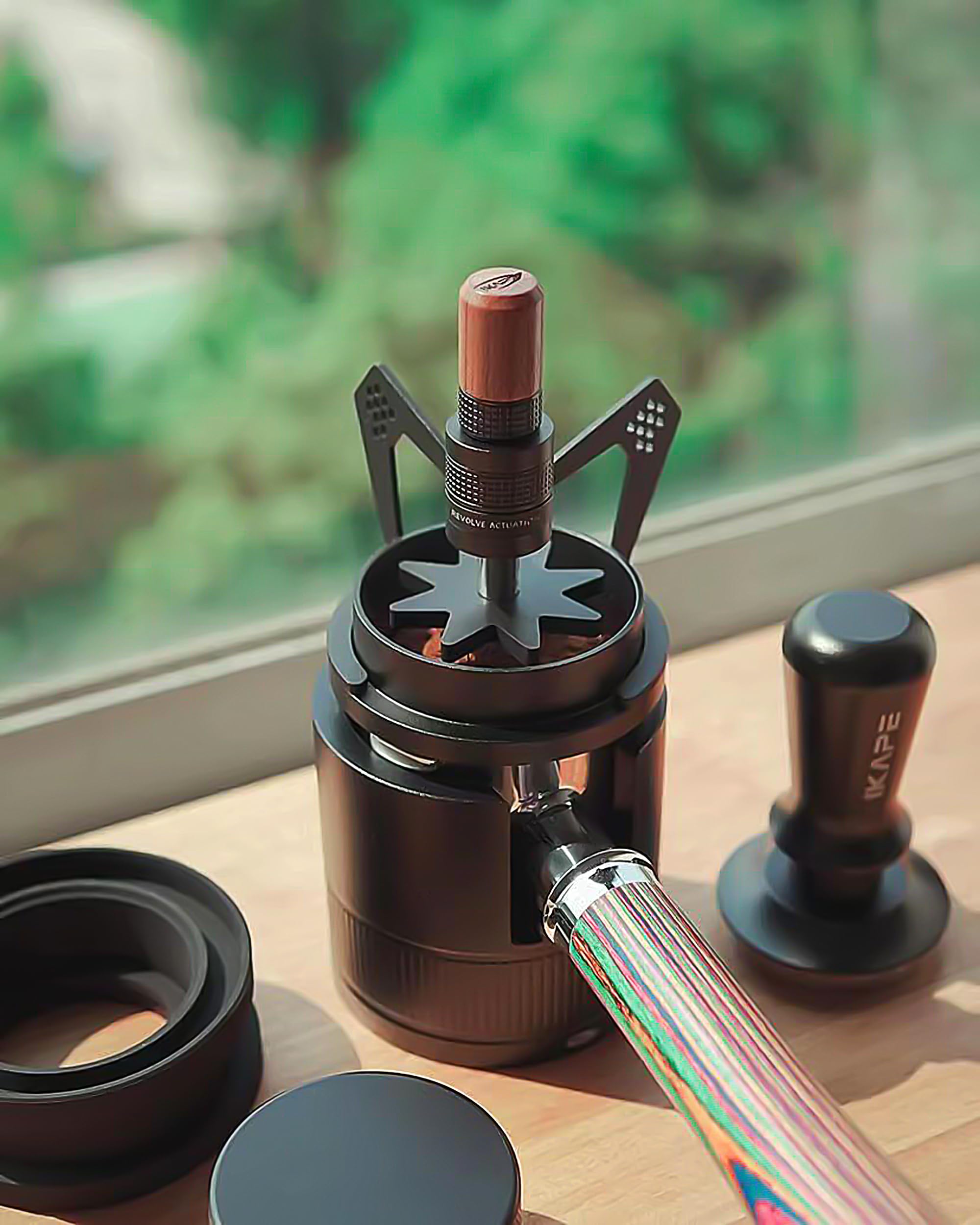 Ikape Mantis Wdt Distribution Tool, V3-58.5Mm Espresso Stirrer Distribution Tool For Barista - 8 Needle Espresso Stirrer With Do