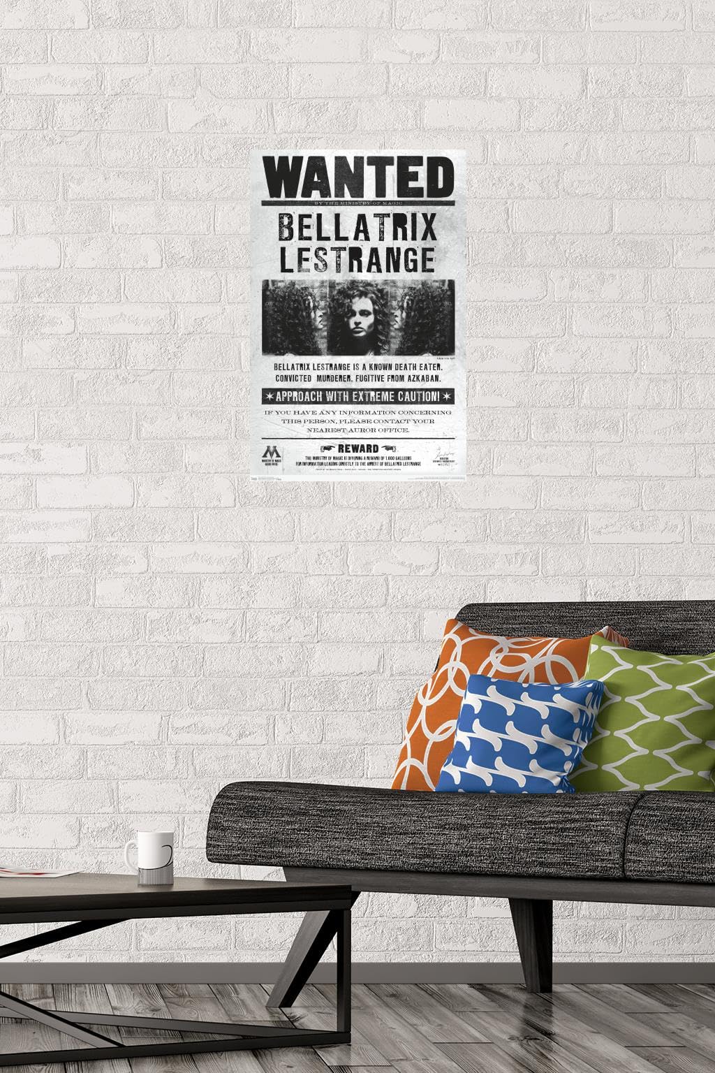 Trends International Harry Potter Bellatrix Wanted Poster, 14.725" x 22.375", Premium Unframed Version, Paper Material
