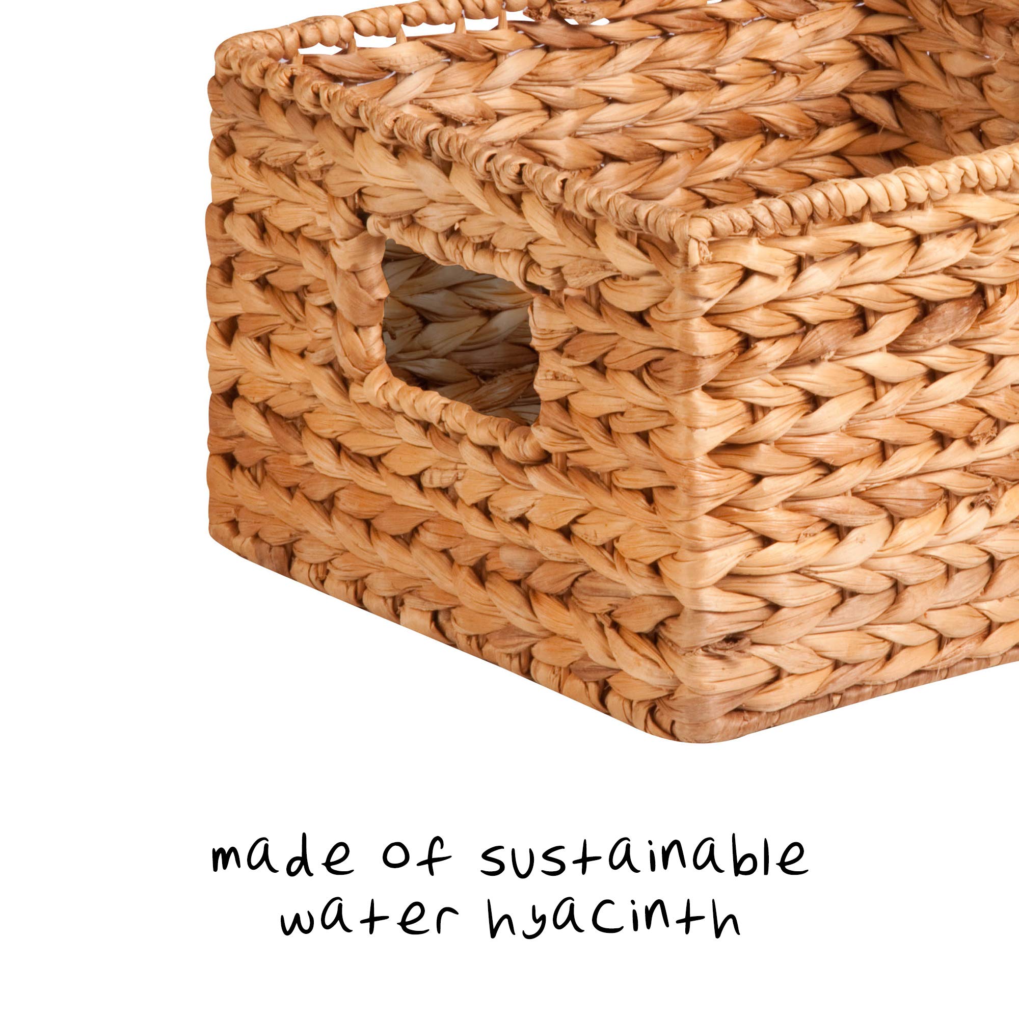 Honey-Can-Do Sto-02882 Nesting Banana Leaf Baskets, Multisize, 3-Pack,Natural
