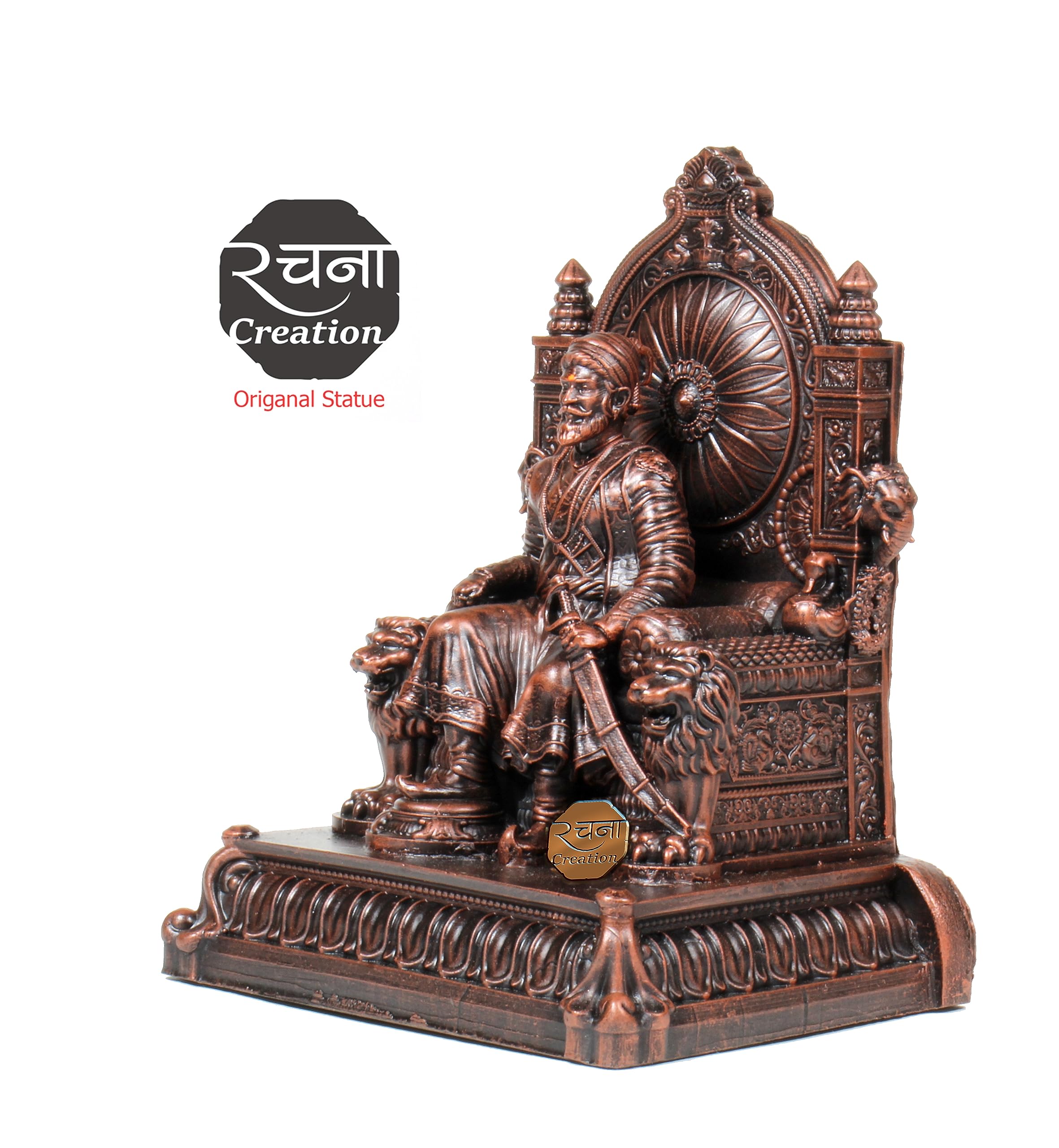 Rachana Creation Chhatrapati Shivaji Maharaj Statue_5 Inch For Home Decor And Desktop