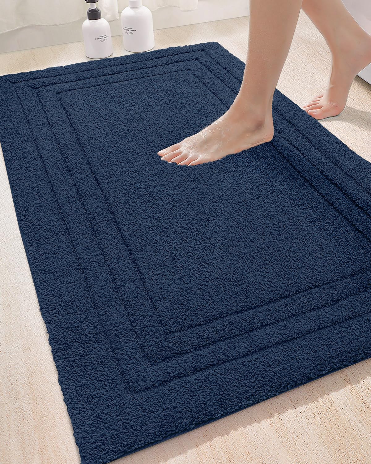 Dexi Bathroom Rug Mat 43X24, Ultra Soft Absorbent Mats, Non Slip Washable Shower Floor Rugs, Quick Dry Microfiber Bathmat For Tu