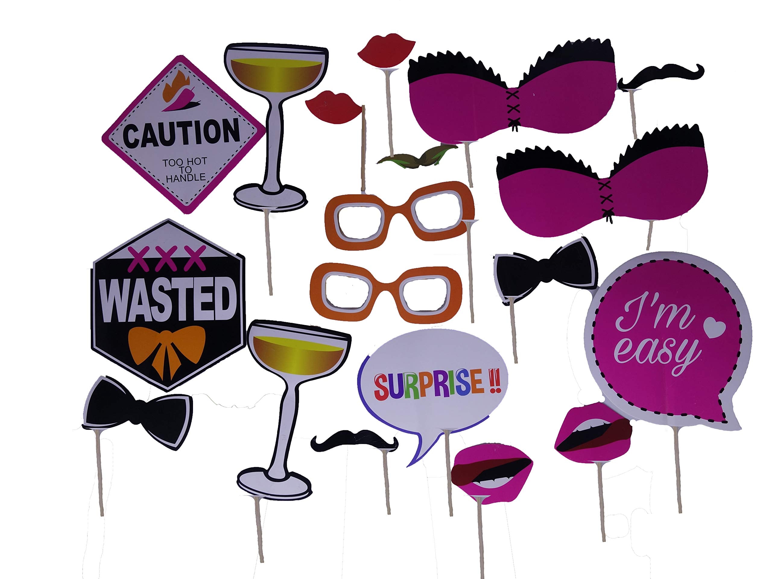 Funcart Bridal Shower 20 pcs Fun Party Props on Sticks