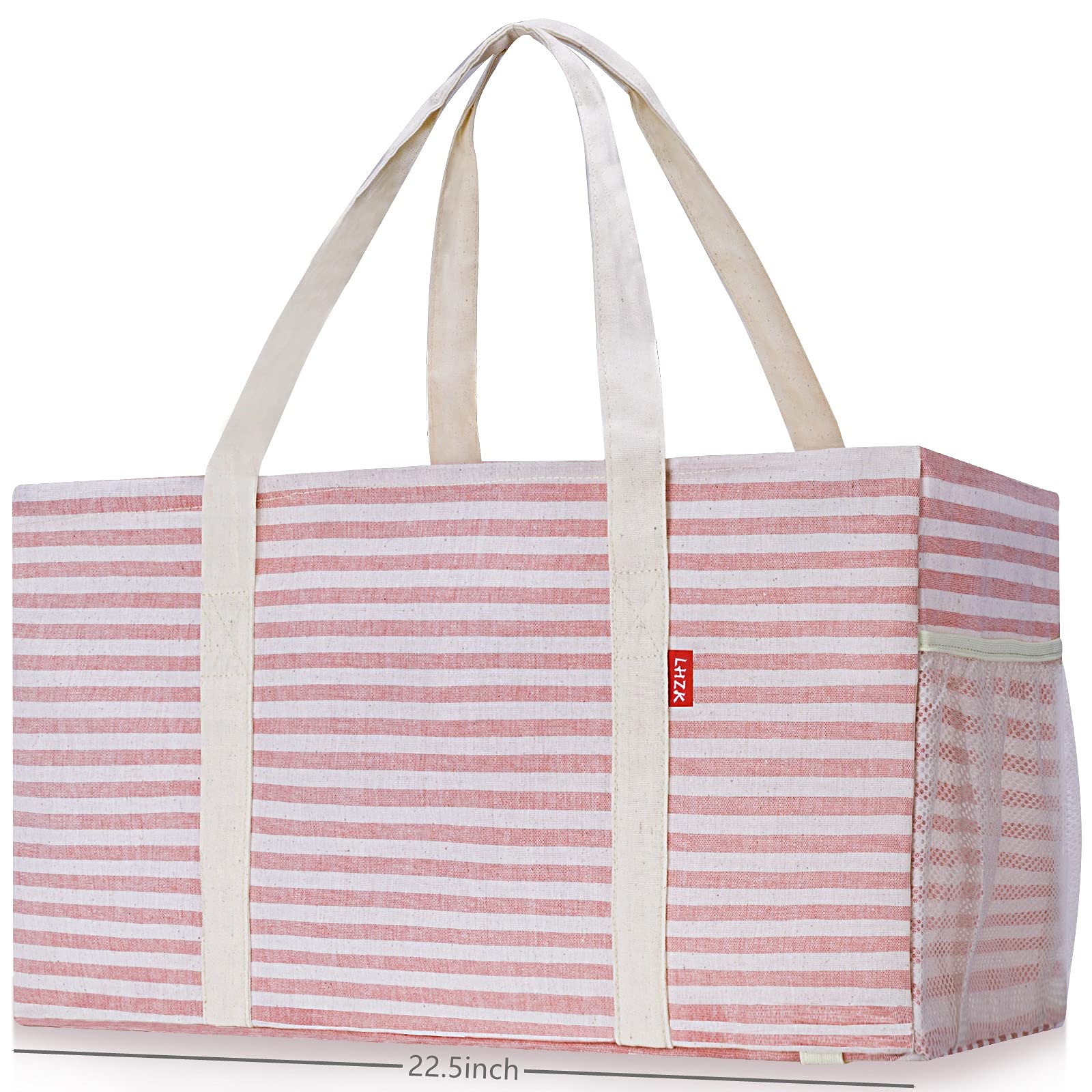 Lhzk Standing Extra Large Utility Tote Bag With Metal Wire Frame And The Sides Rinforced, Extra Large Tote Bag With Handle, Reus