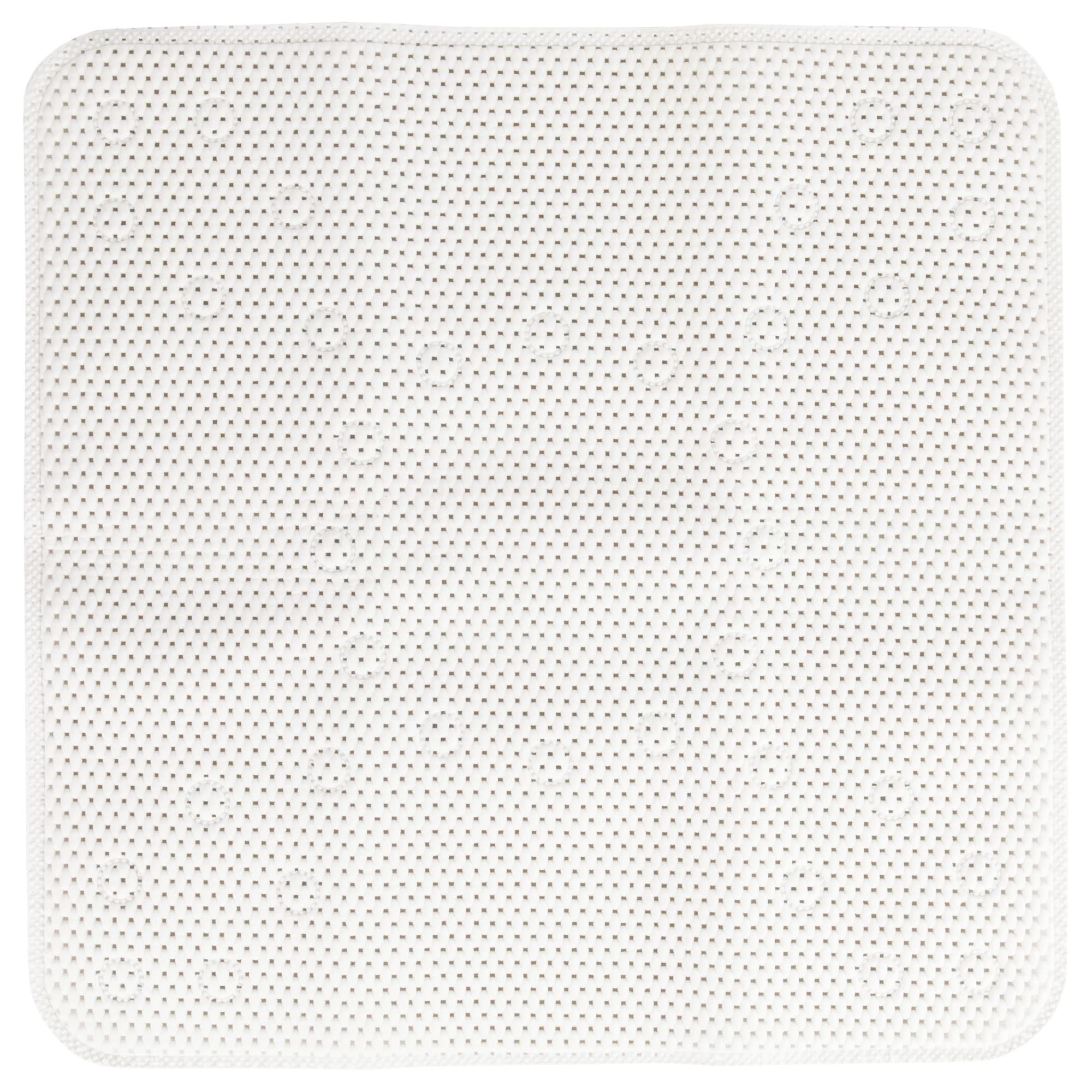 Duck Brand Softex Shower Mat, Machine Washable, 21 X 21 Inches, White, Skid Resistant (285154)
