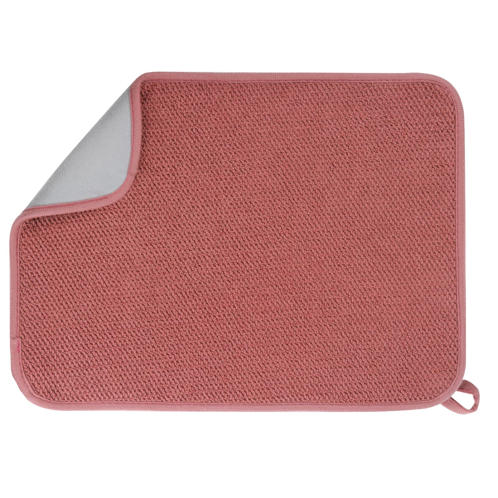 Geeric Microfiber Dish Drying Mat, Super Absorbent Kitchen Dish Drying Pad, Reversible For Countertop, 12*16 Inch Red