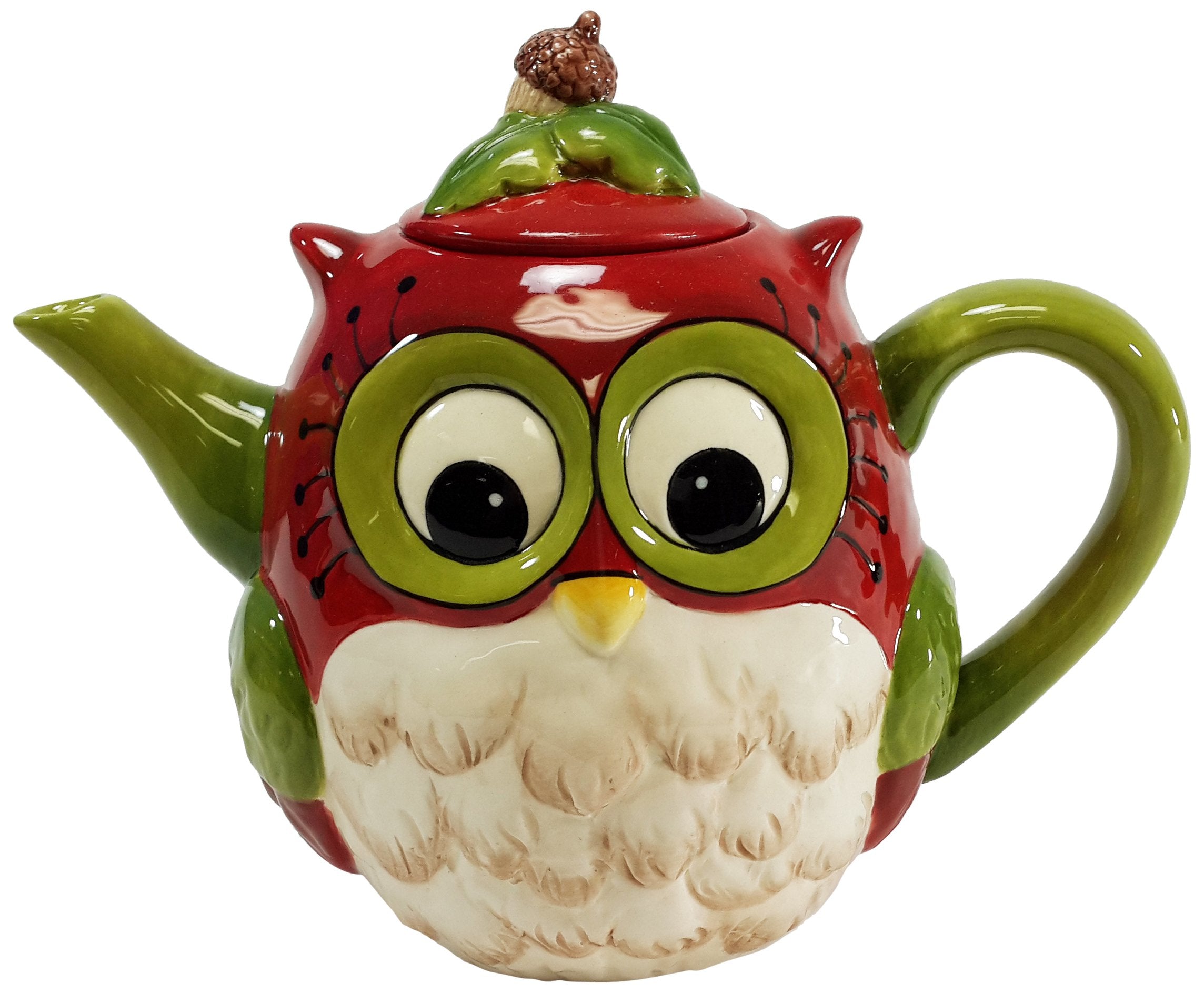 Cosmos Gifts Ceramic Owl Teapot, 6-Inch