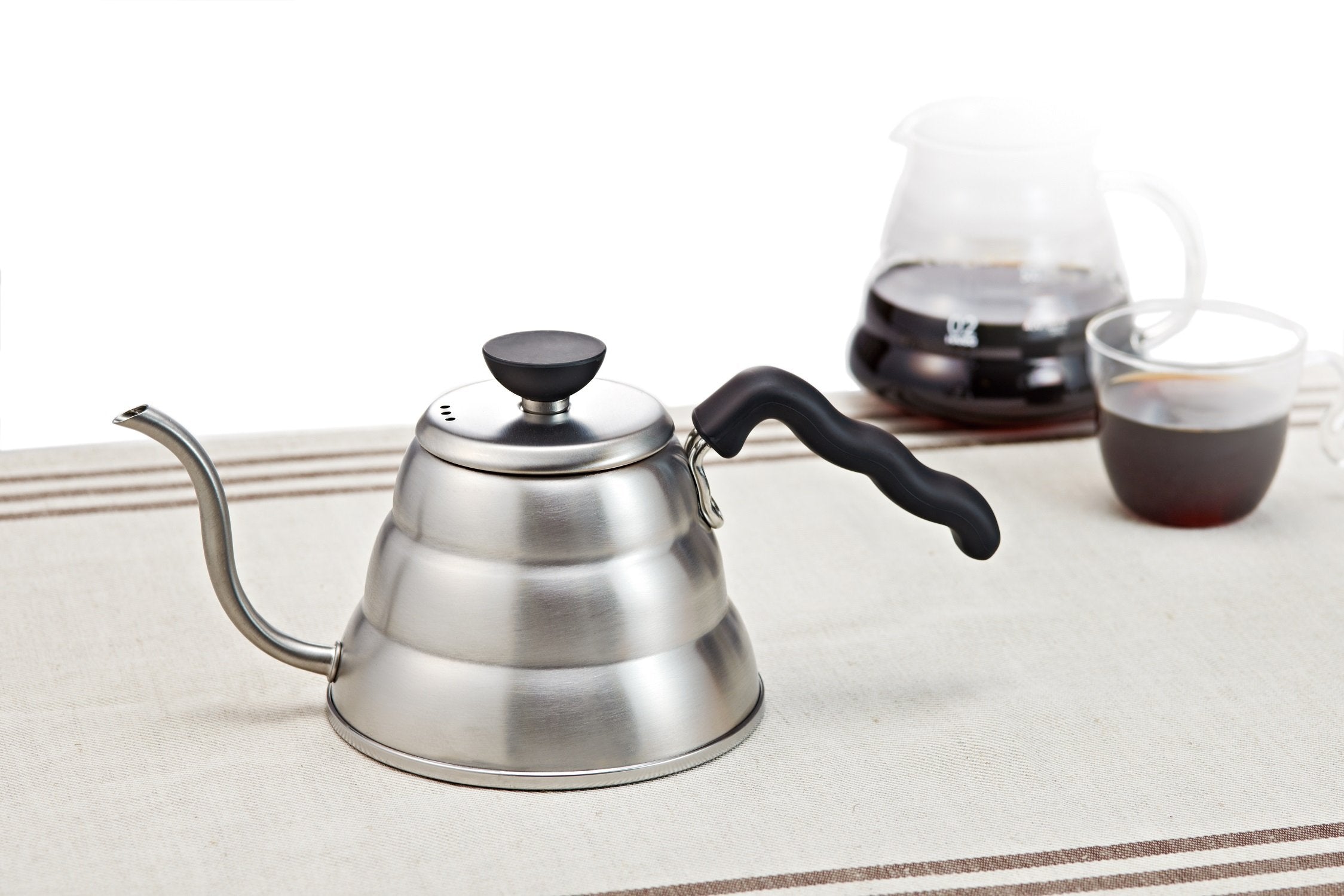 Hario V60 ''Buono'' Drip Kettle Stovetop Gooseneck Coffee Kettle 1.0L, Stainless Steel, Silver