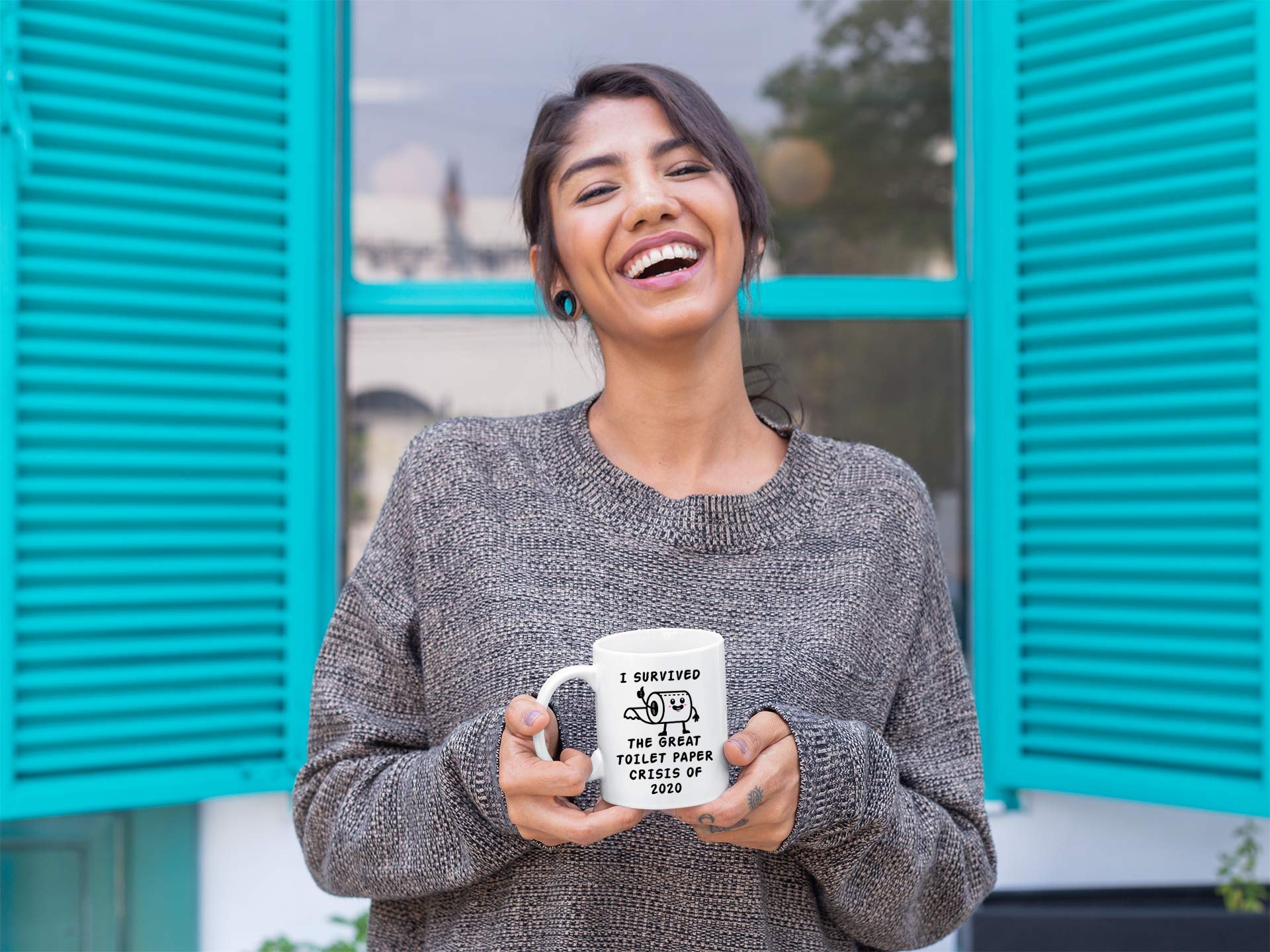 Kropsis I Survived the Great Toilet Paper Crisis Of 2020 Ceramic Coffee Mug Tea Cup White