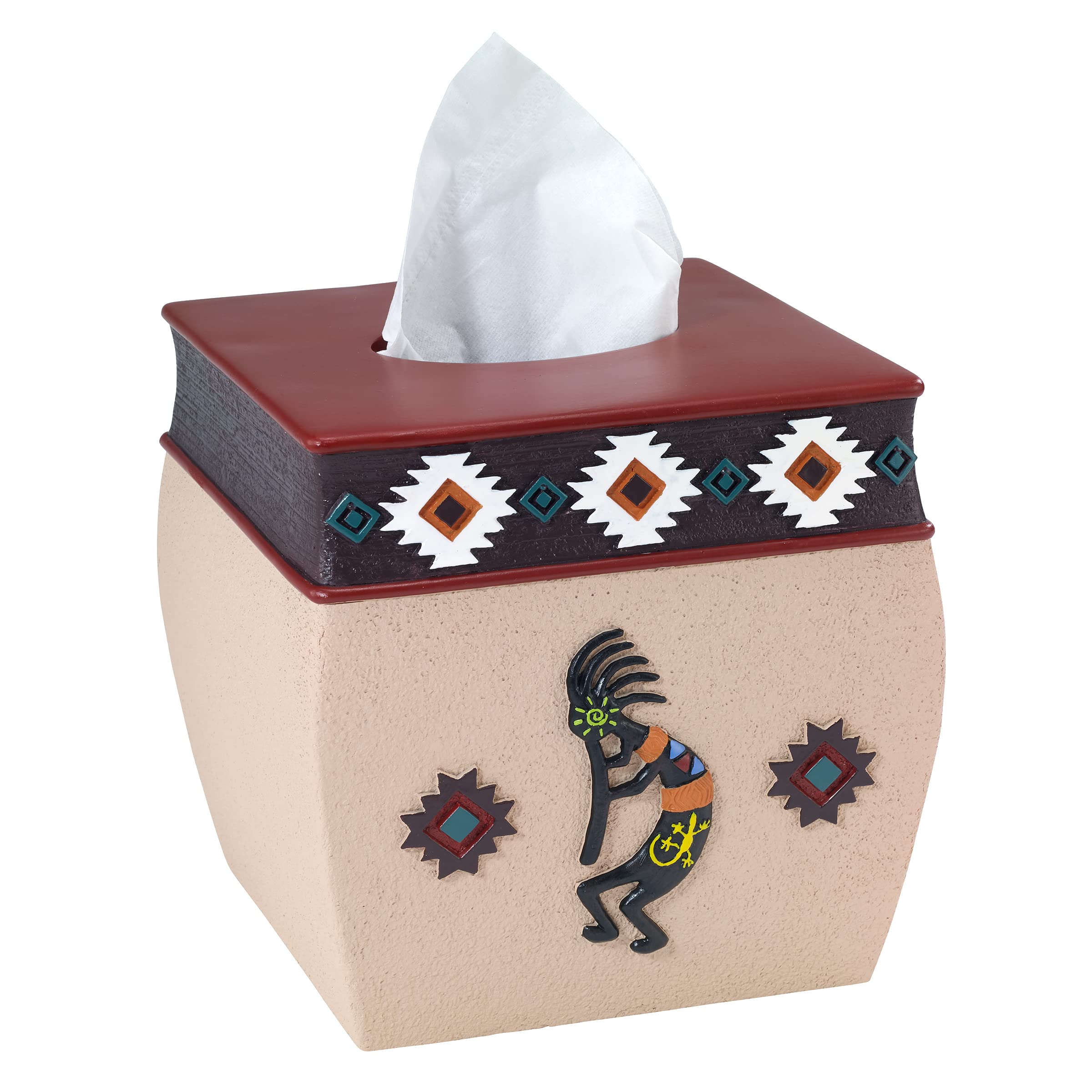 Avanti Linens - Tissue Box Cover, Decorative Home Decor (Navajo Dance Collection)