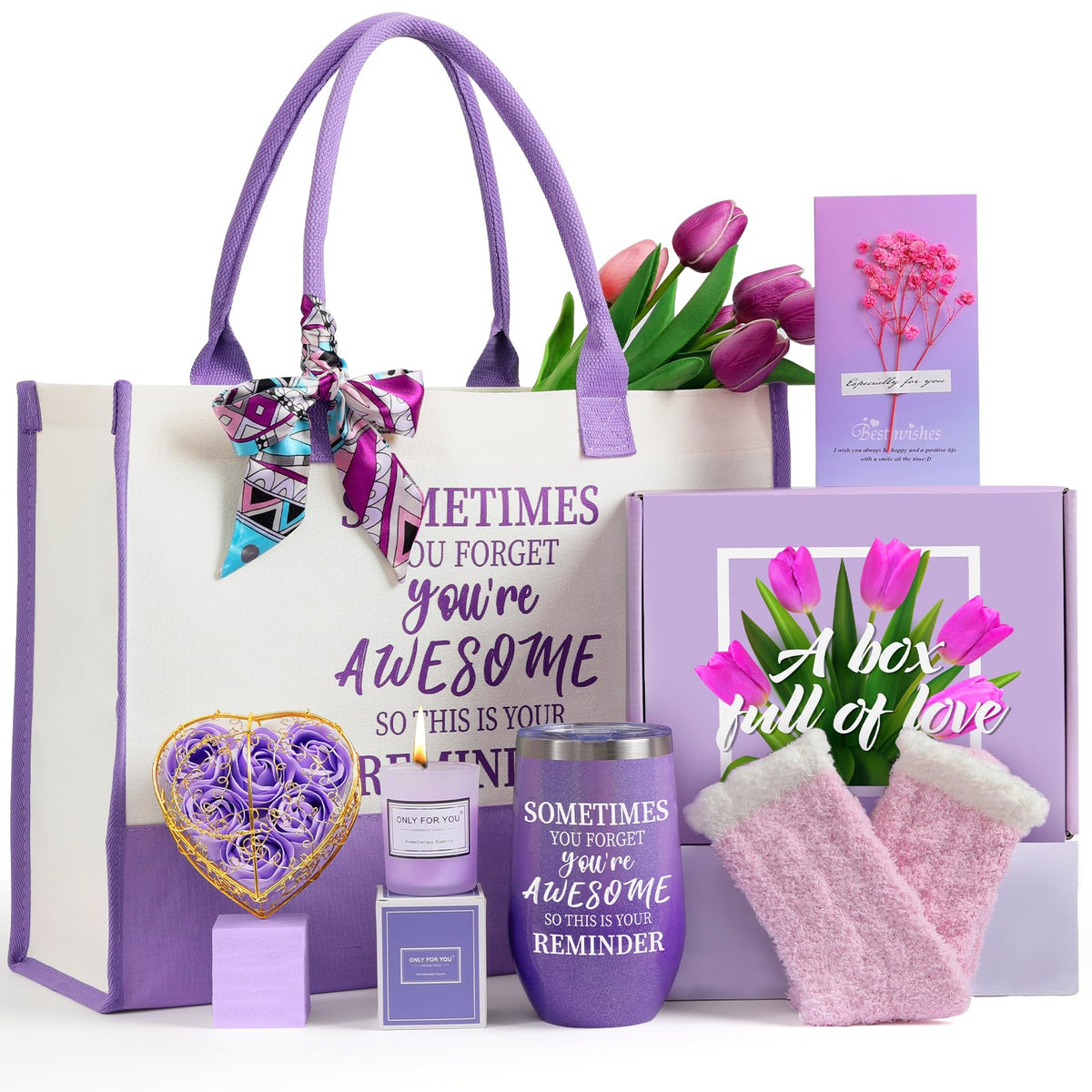 Mollywatr Birthday Gifts for Women, Women Gifts Set | Gift Basket, Friendship Gifts Box for Girlfriend Wife Mom Her Best Friend