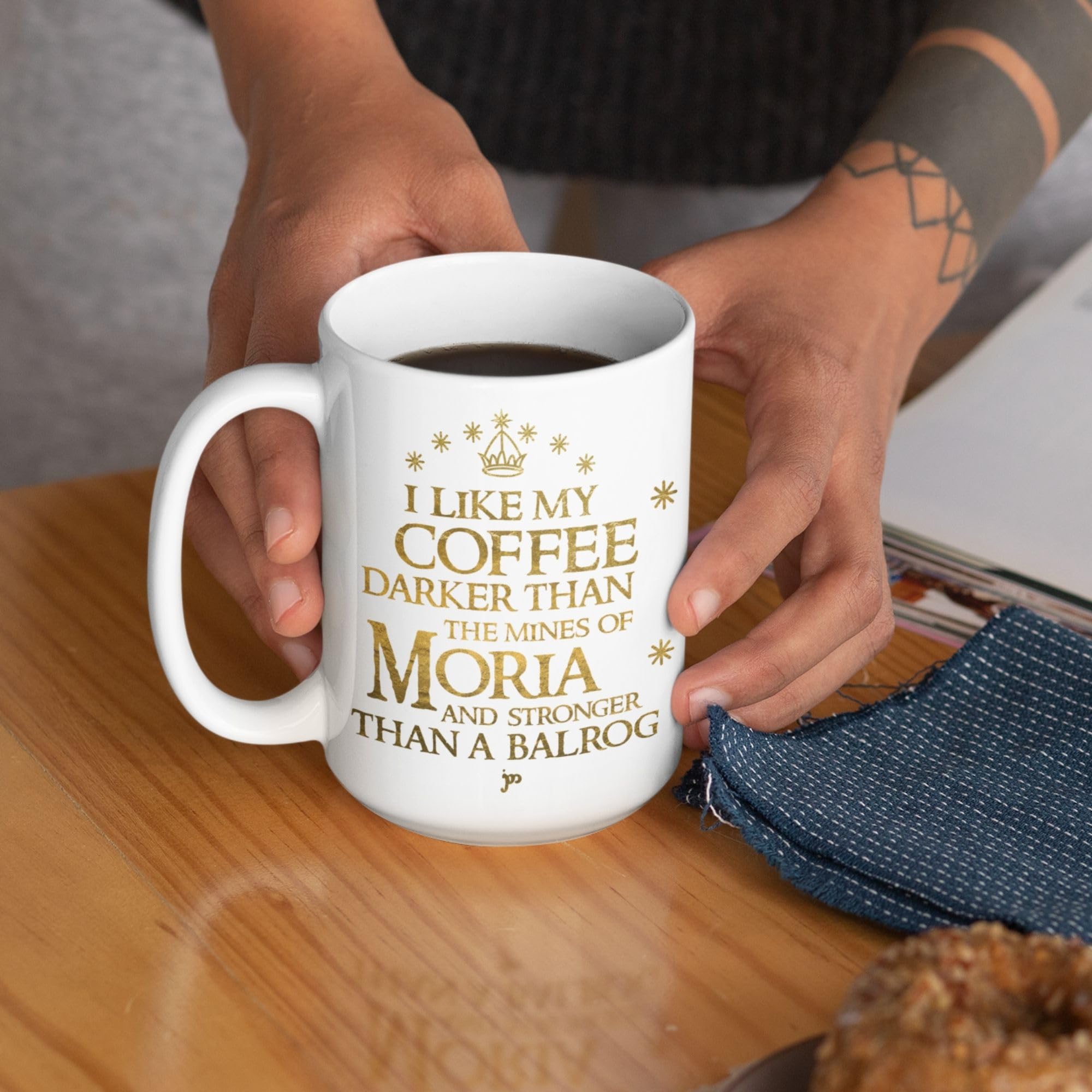 Lookhuman Lord Of The Rings Mug Perfect Lord Of The Rings Gifts - Lotr Gifts Epic Sips With I Like My Coffee Darker Than The Min