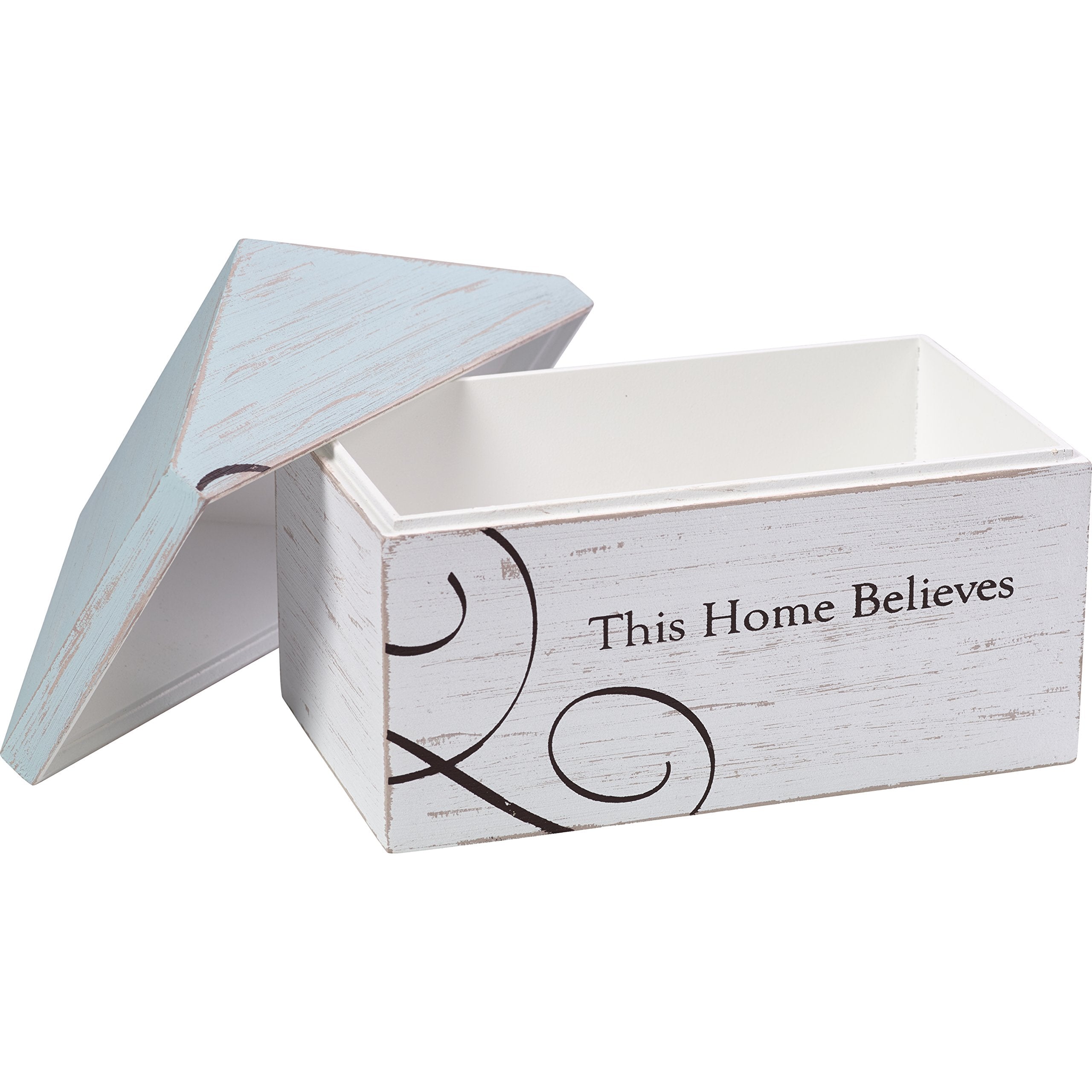 Precious Moments This Home Believes Rustic Farmhouse Distressed Wooden Decorative Desktop Home D  cor Box 173427