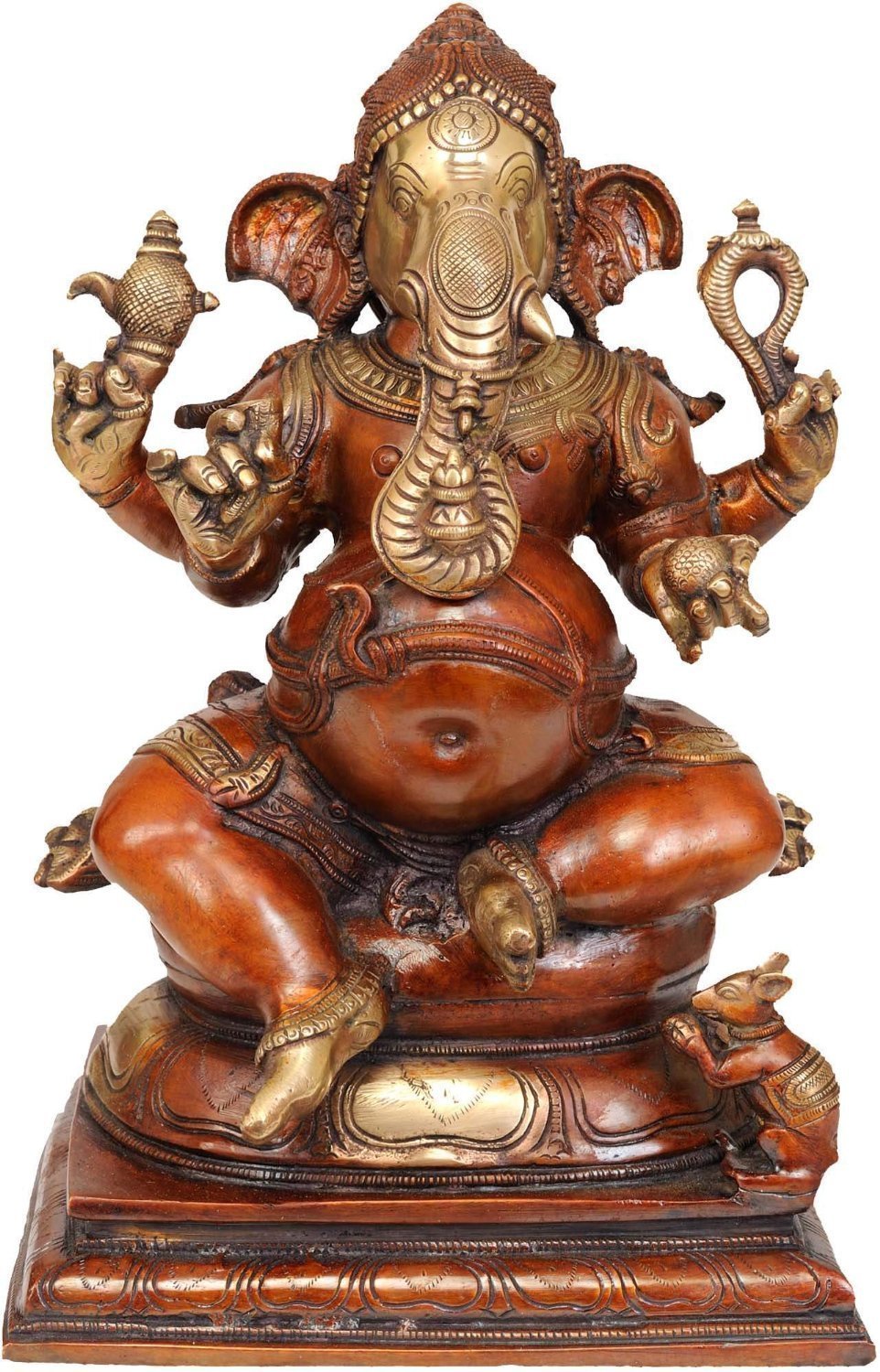 Idol Collections Brass God Ganesha Ganesh Murti Idol Statue Statue Copper Red Height 13 Inchesi Home Decor