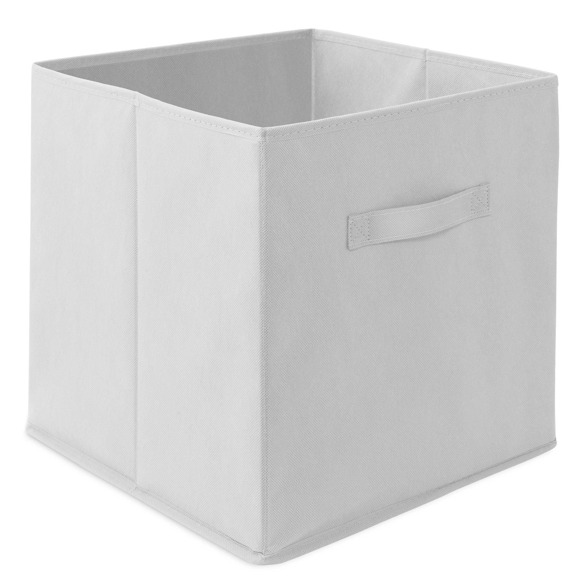 Casafield Set Of 6 Collapsible Fabric Cube Storage Bins, White - 13'' Foldable Cloth Baskets For Shelves, Cubby Organizers & Mor