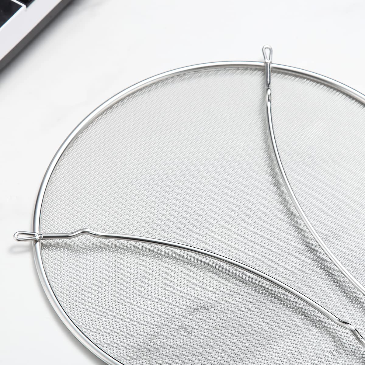 Evanda 12'' Splatter Screen For Cooking, Stainless Steel Fine Mesh For Frying Pan, Grease Guard For Pan To Stop Hot Oil Splatter