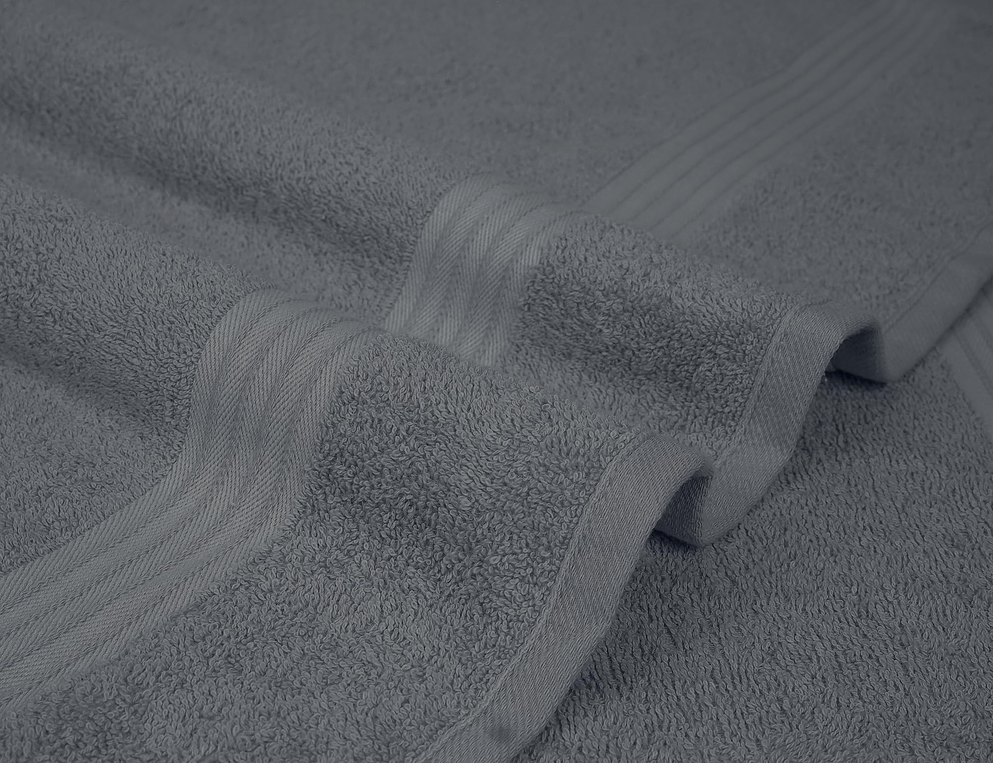 Textila 100% Cotton Large Bath Towels - 27X54 (4-Pack, Gray) - Highly Absorbent, Super Soft, And Luxurious For Bathroom, Pool, G