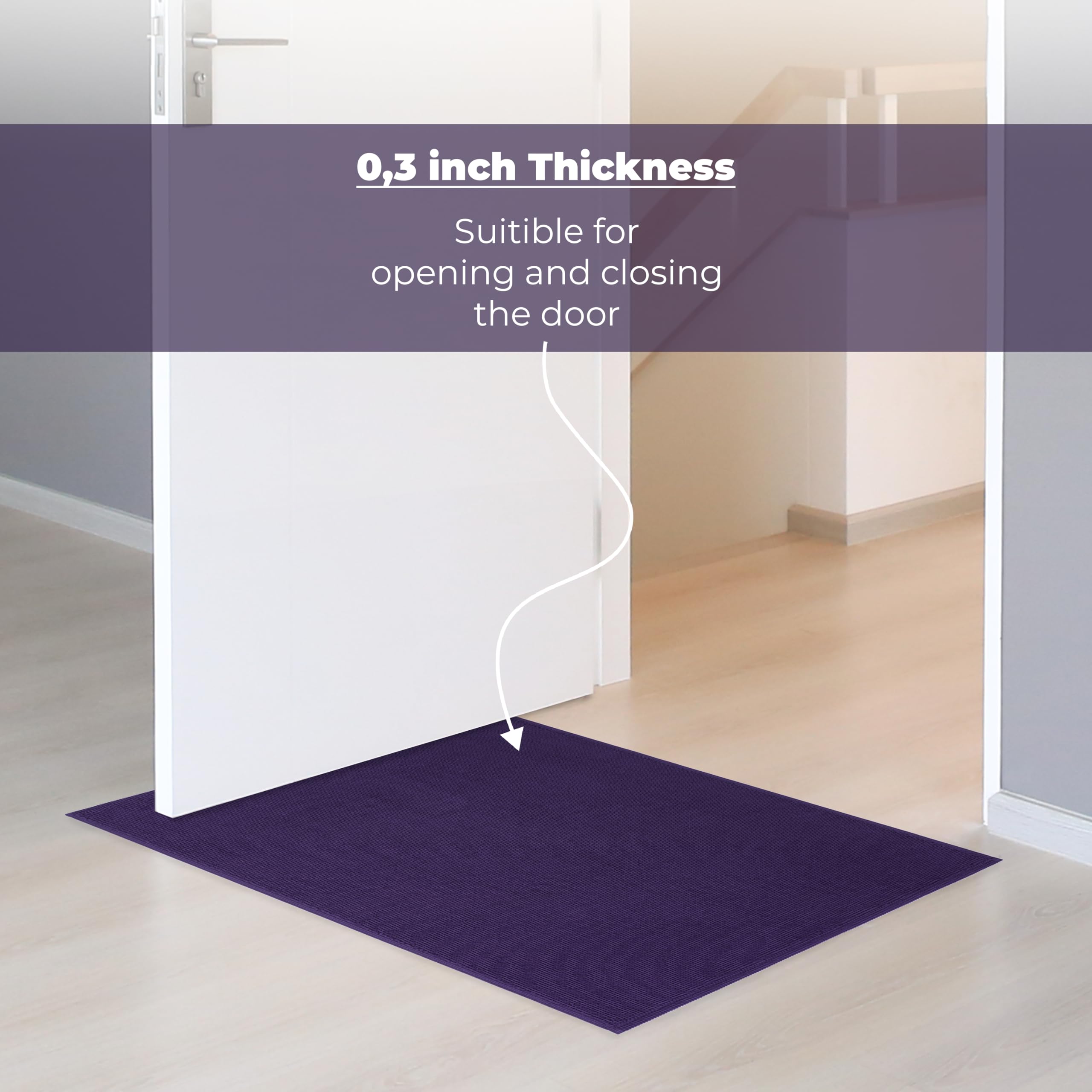 Cotton Paradise Bath Rug for Bathroom  17x24 inch 100% Cotton Non Slip Bath Mat Rug  Soft Absorbent Machine Washable  Purple Bath Rug