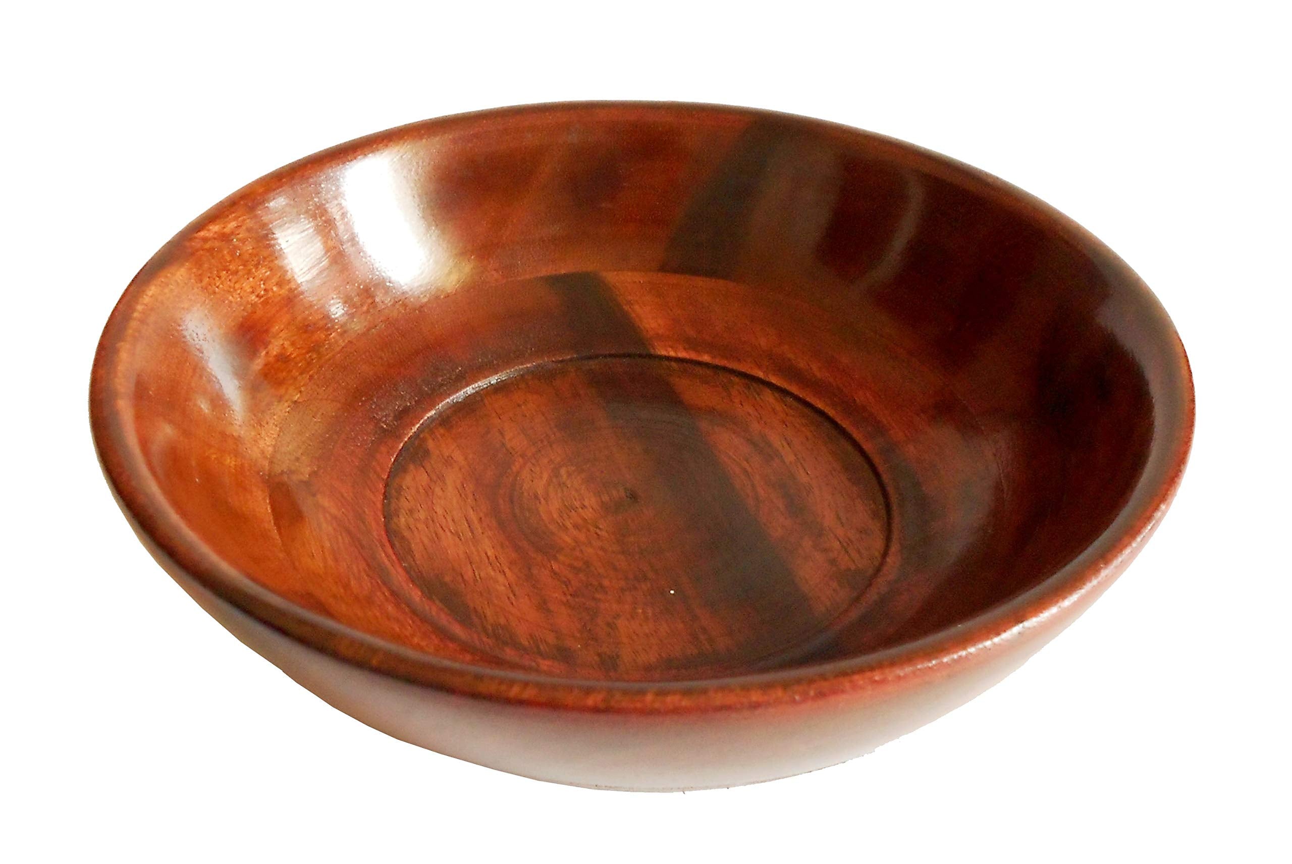 Vg Handmade Craft Wooden 4.5Inch, 6Inch Serving Bowl, 2 Small Spoon & 1 Wood Thali Set For Dinner And Tealight Gifts Item (Pack