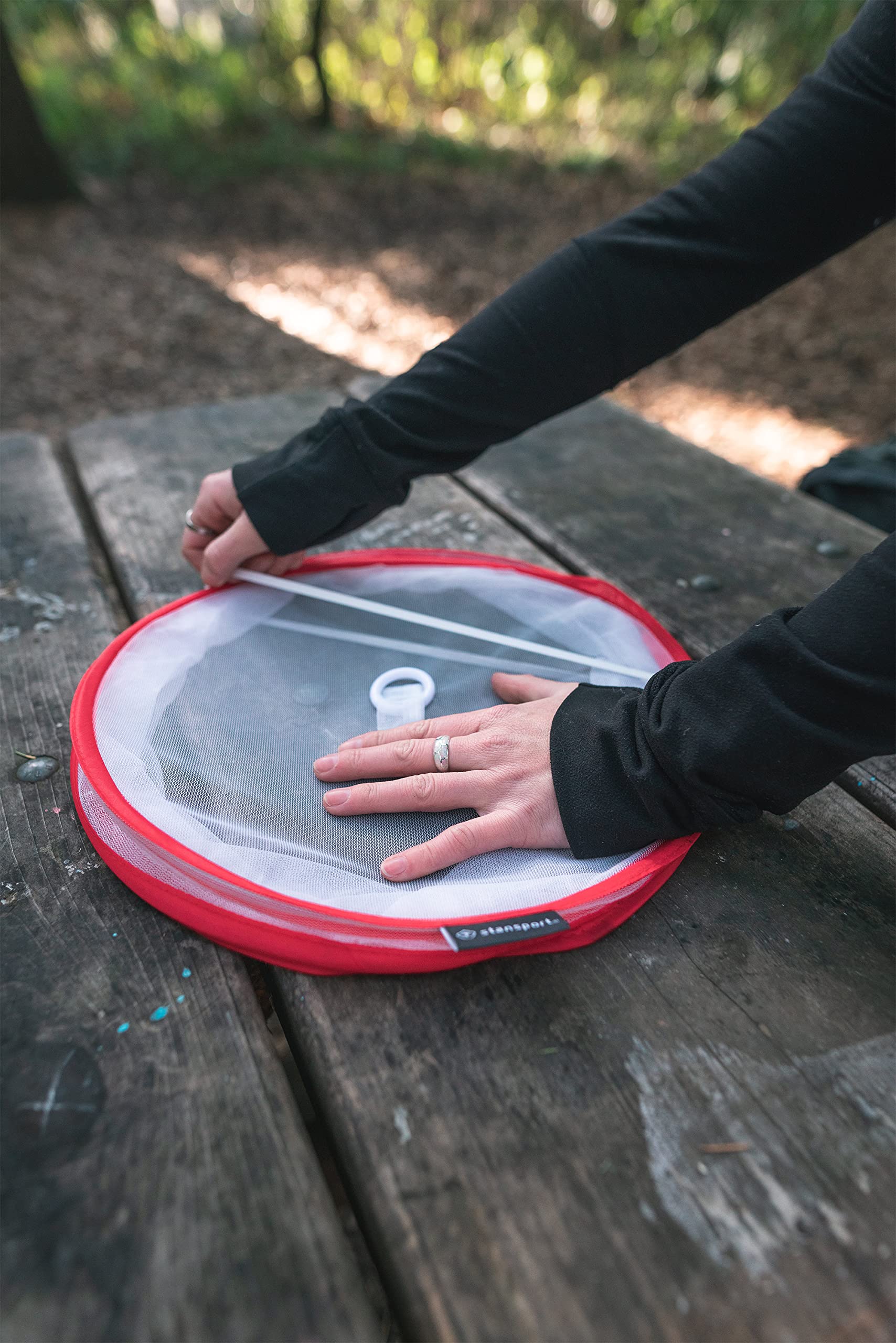 Stansport010 Pop-Up Mesh Food Covers (Set Of 3), 15''/13''/11.5'', Black