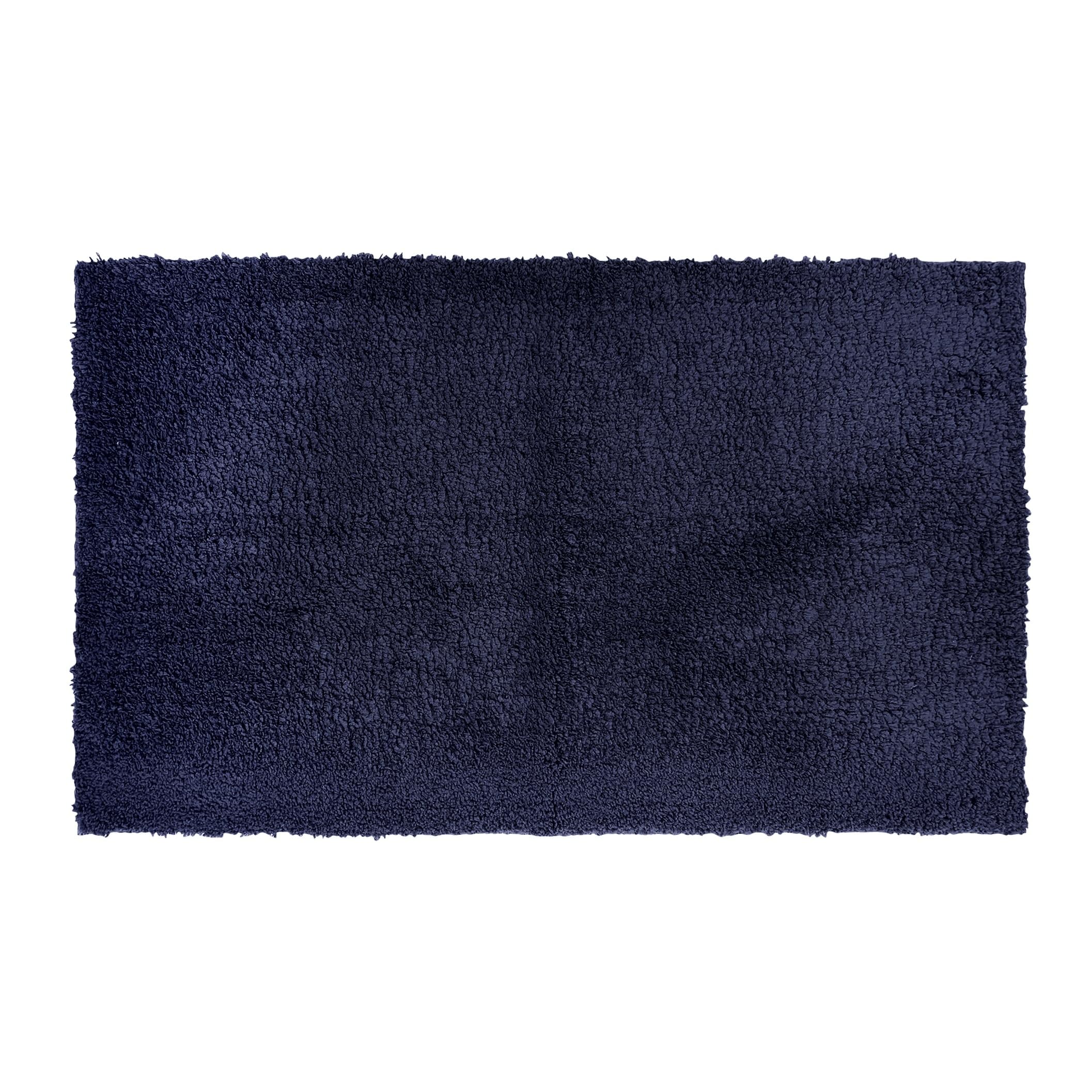 Better Trends Micro Plush Collection Tufted 100% Polyester 21 x 34 Bath Rug, Navy