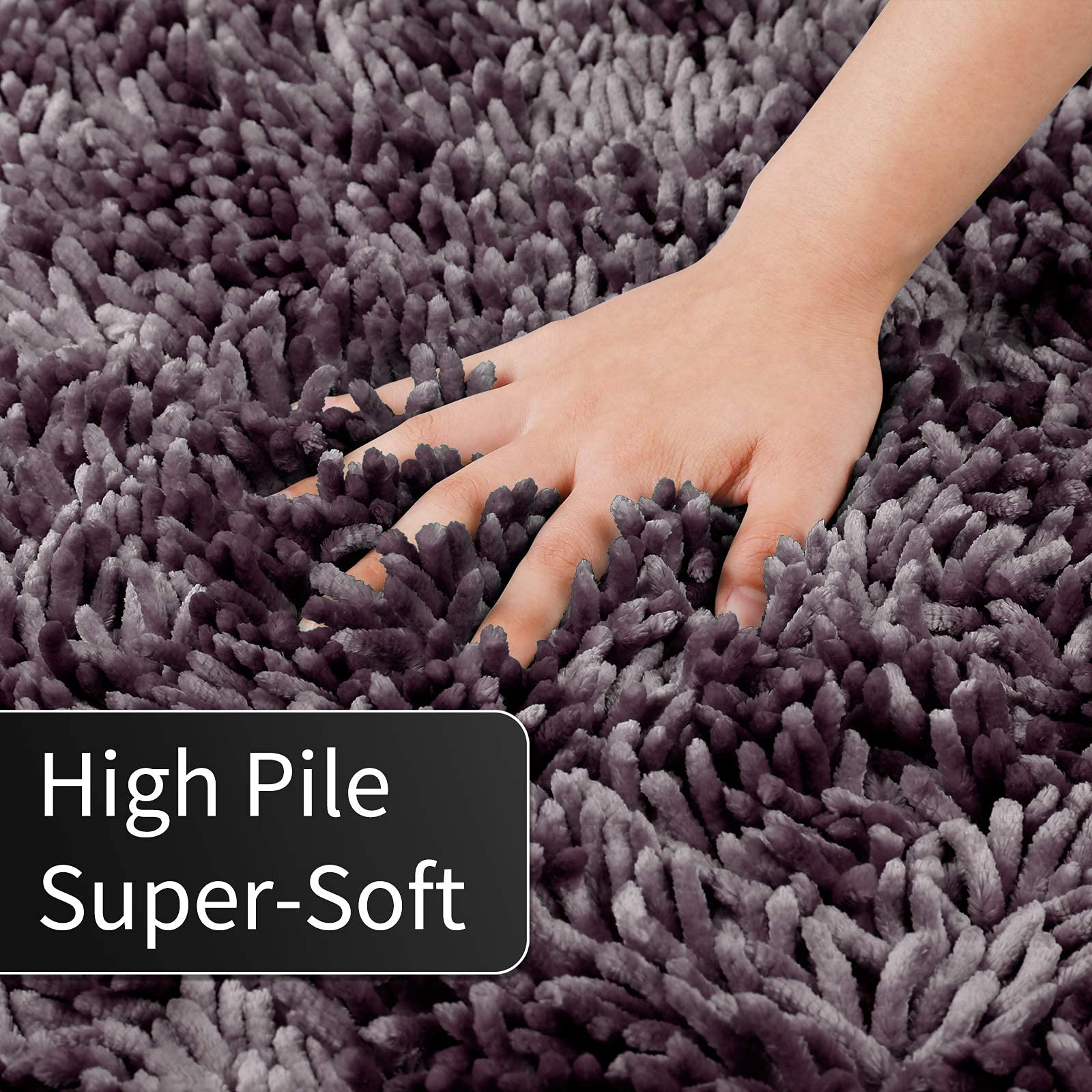 Yimobra Bathroom Rugs Non Slip, Bath Mats Super Absorbent Chenille Bath Shaggy Mats, Plush Carpets Mat For Kids Tub, Shower, Bat