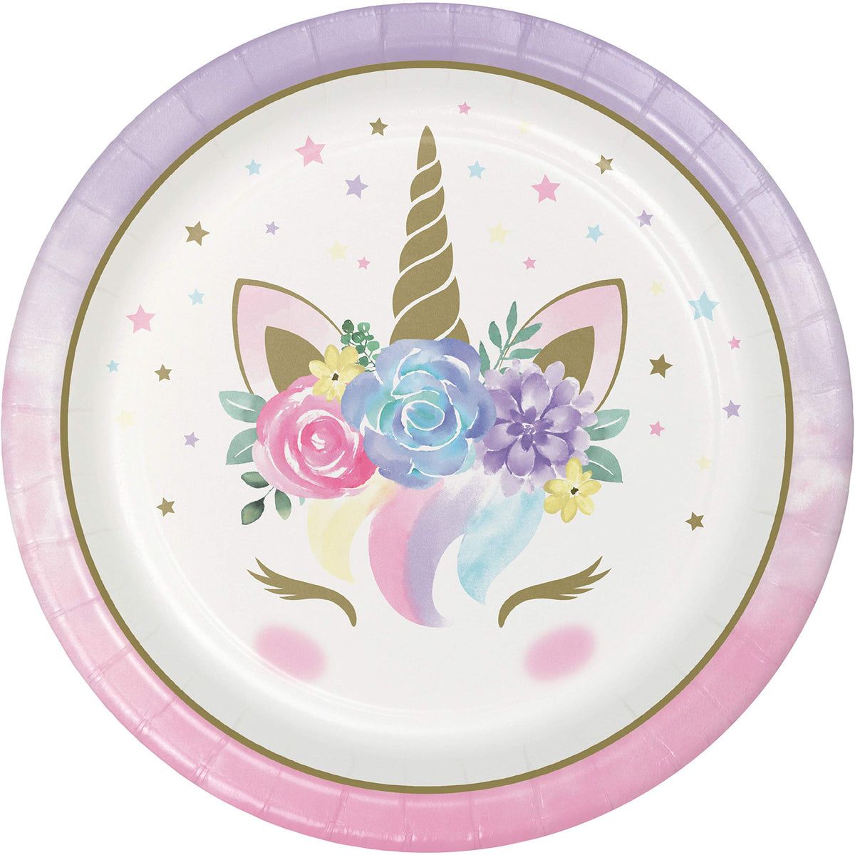 Creative Converting Plates Creative Converting Unicorn Baby Shower Paper Plates, 8 Ct, Multicolor ...