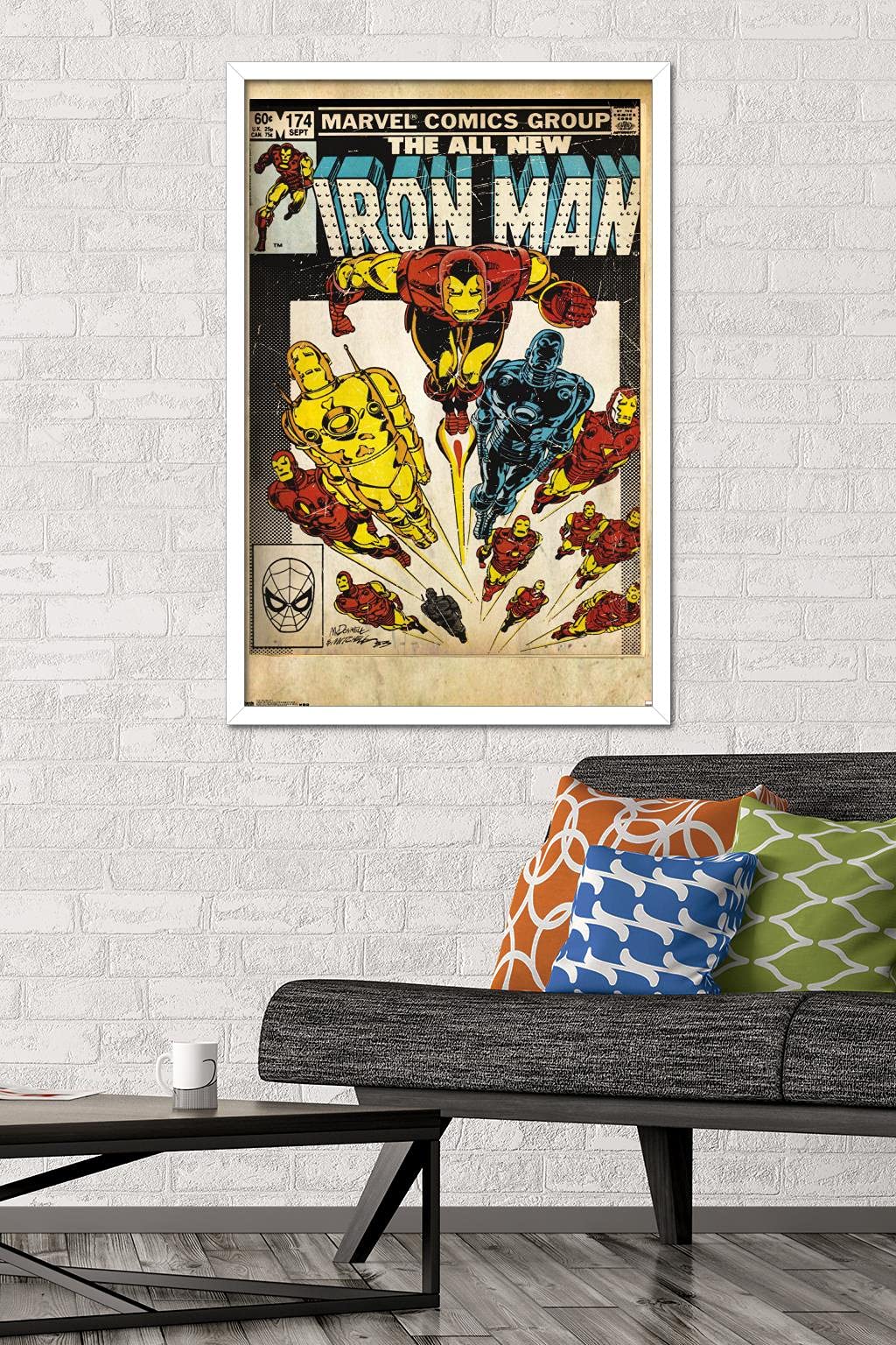 Trends International Marvel Comics - Iron Man - Cover #174 Wall Poster, 22.375'' X 34'', White Framed Version