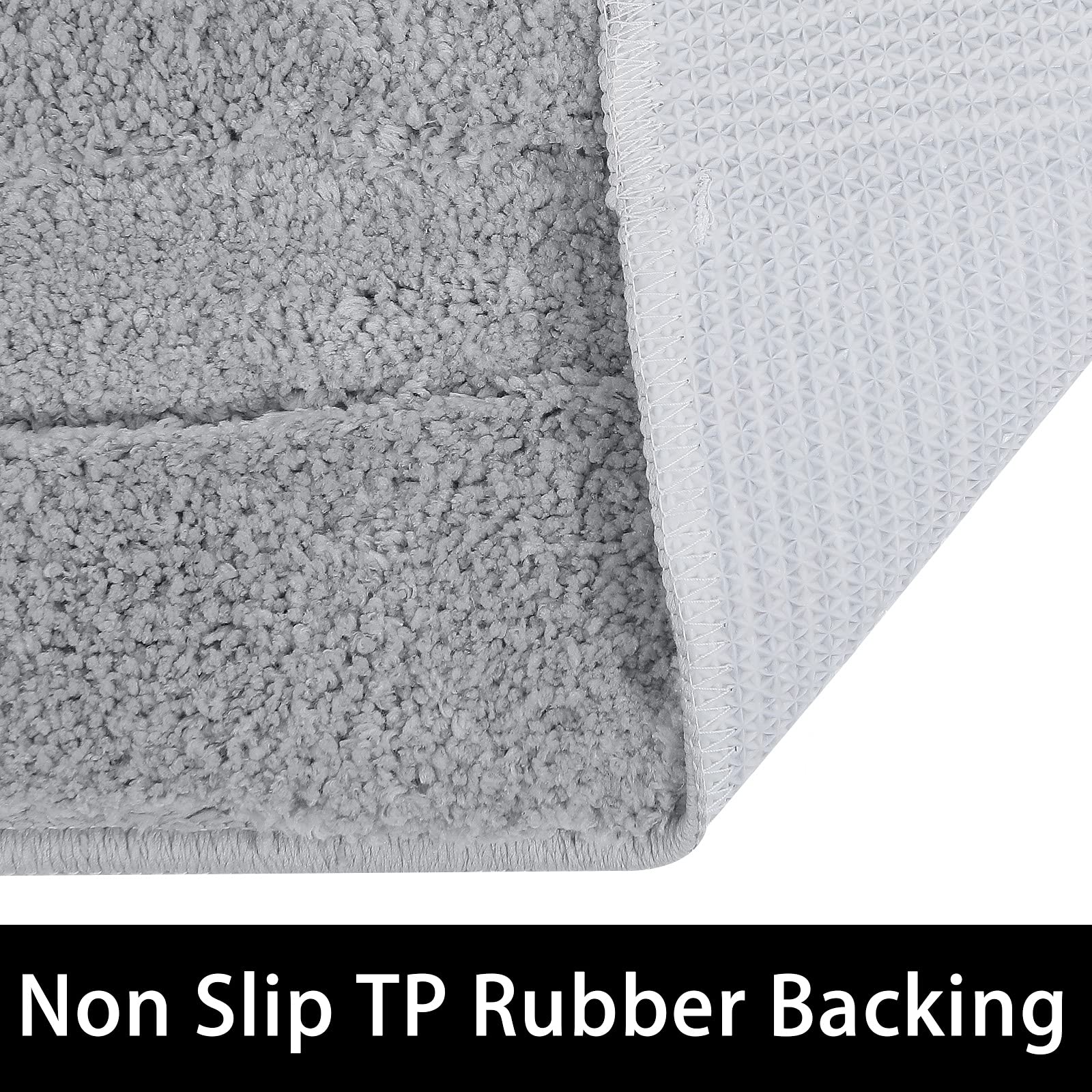 Shacos Bathroom Rugs Set Of 2 Pieces Small Bath Rugs With U Shape Toilet Rugs Set 16X24 + 20X24 Inch Soft Absorbent Bath Mats No