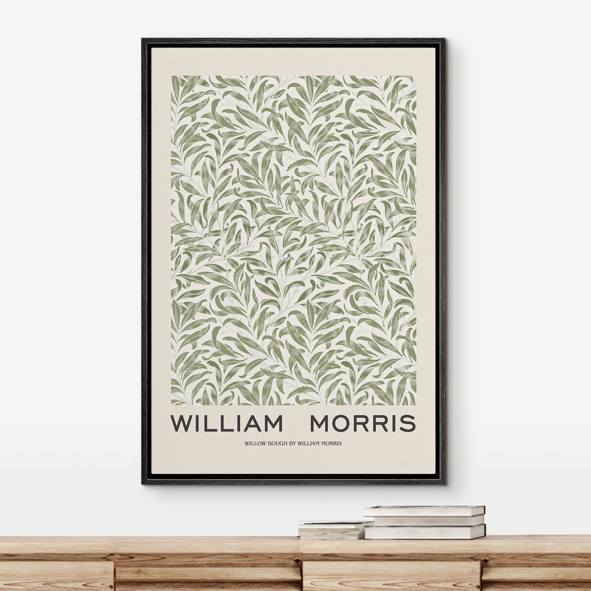 Idea4Wall Framed Canvas Print Wall Art Willow Bough Flower Pattern By William Morris Historic Cultural Illustrations Fine Art Co