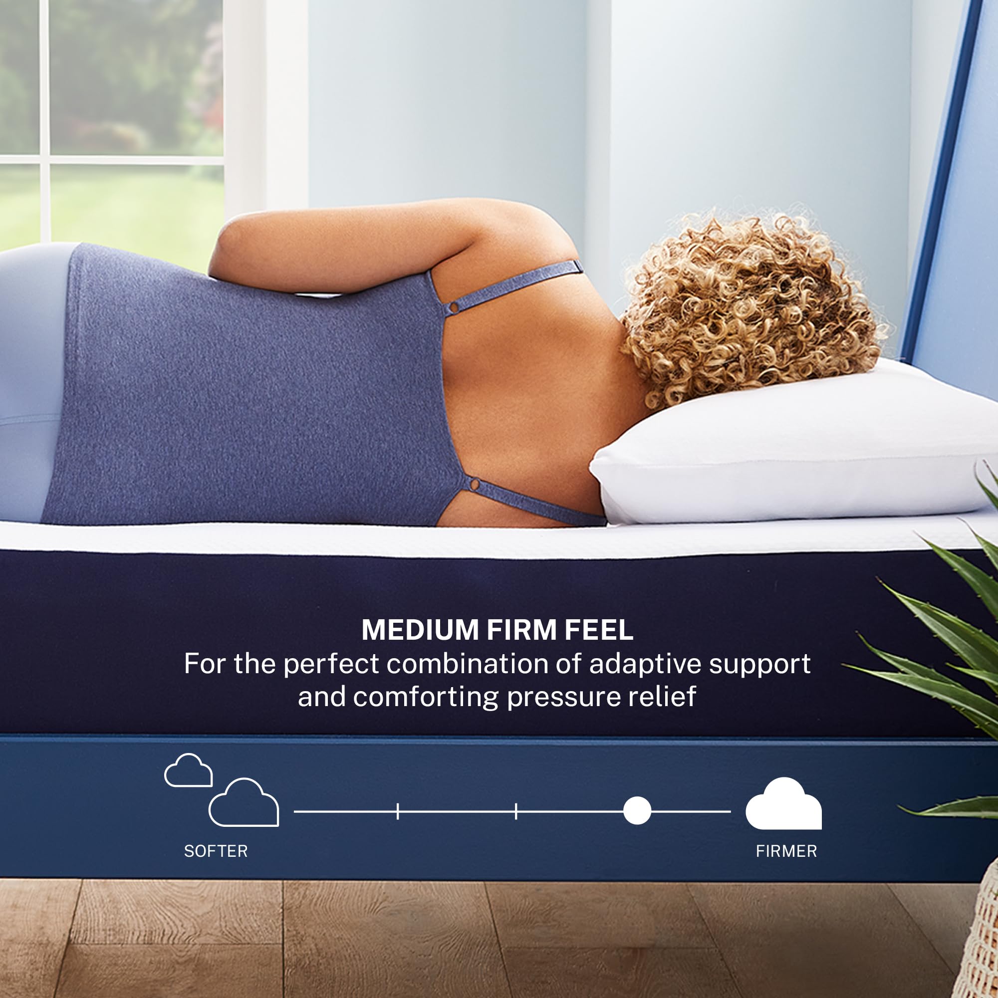 Sleep Innovations Marley 10 Inch Cooling Gel Memory Foam Mattress  King Size  Bed in a Box  Medium Firm Support