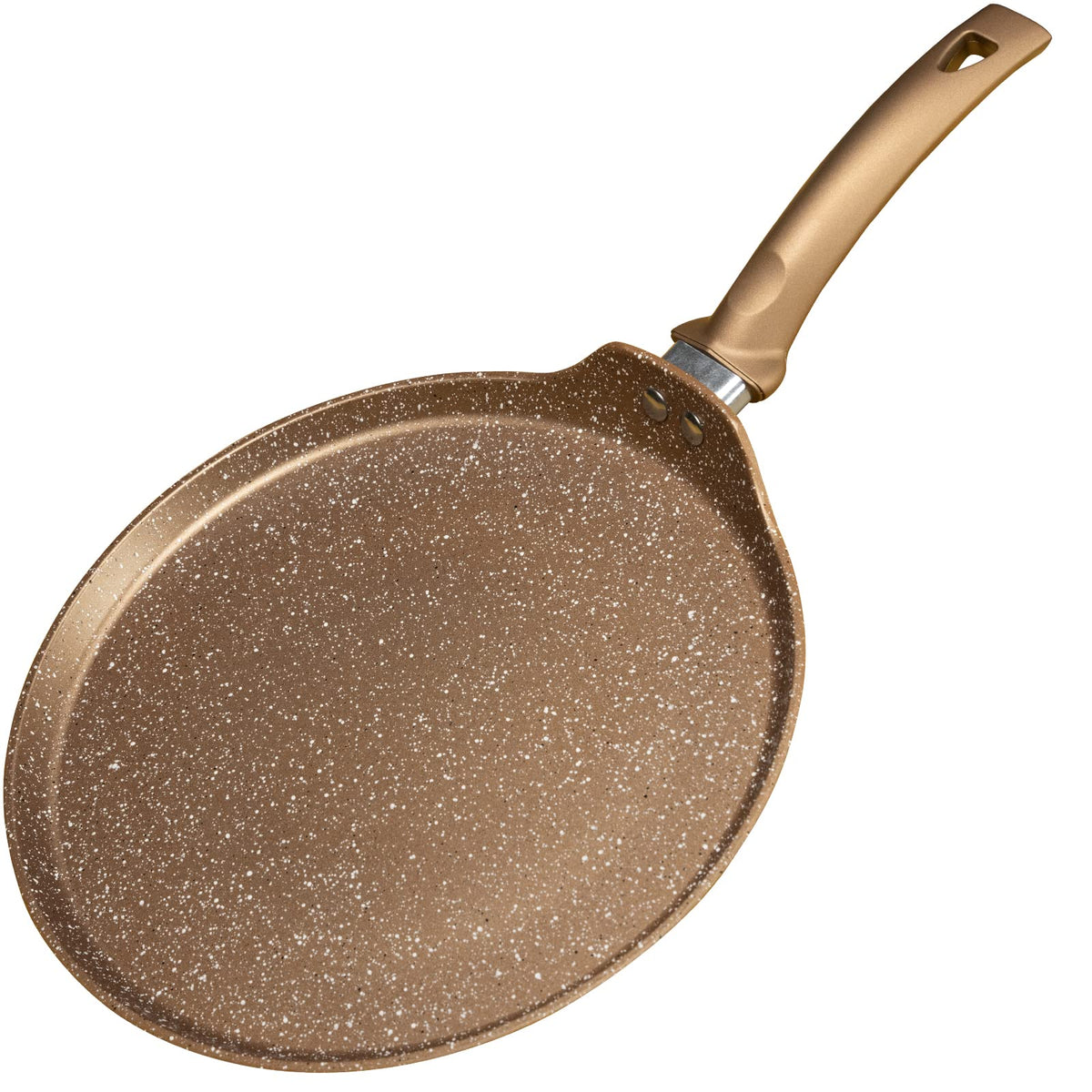 Innerwell 11 Inch Nonstick Crepe Pan, Granite Coating Flat Skillet Dosa Tawa Tortilla Pan, Large Pancake Griddle Comal Pan, Comp