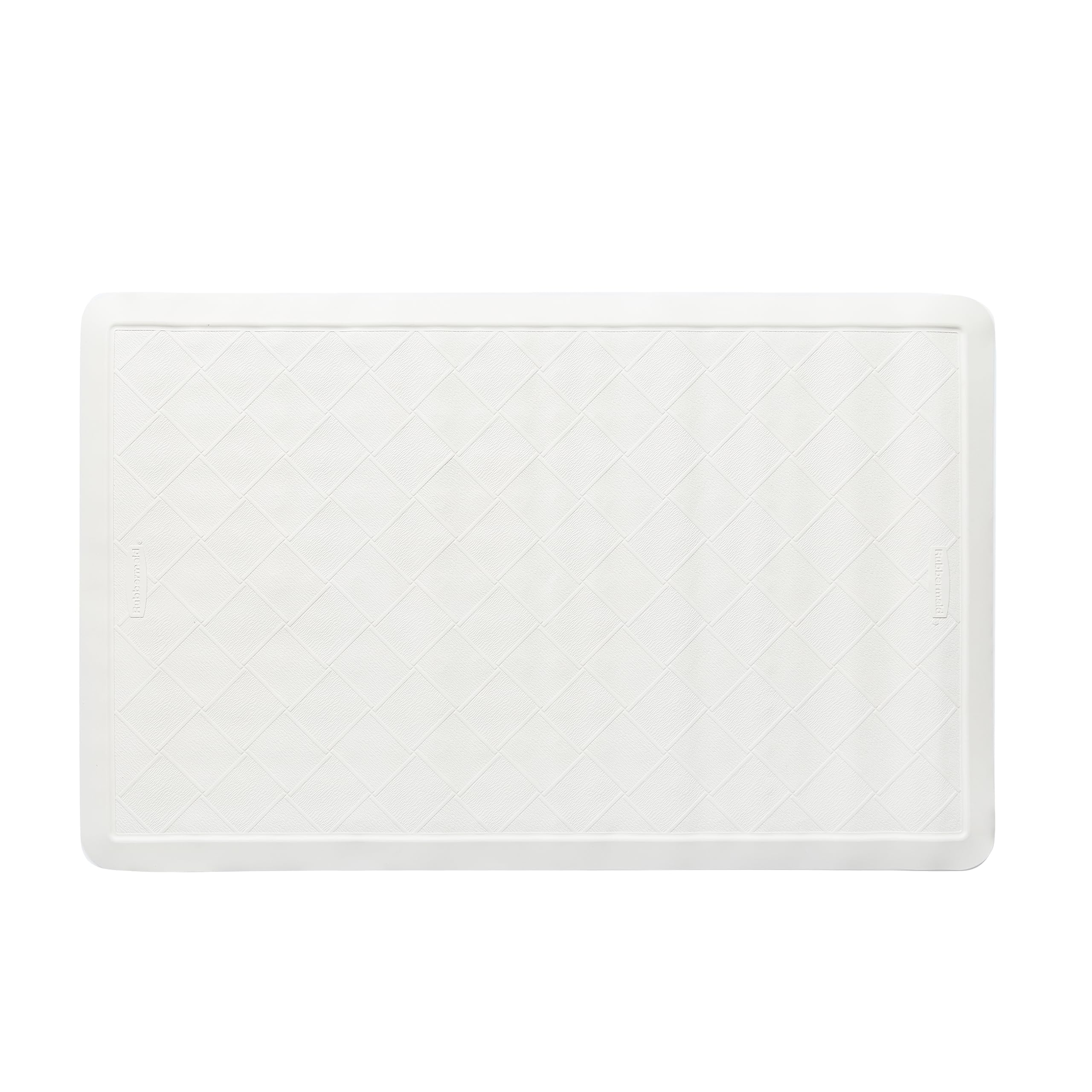 Rubbermaid Commercial Products Safti-Grip Bath Mat, Medium, White, Suction-Backed, Latex-Free, Non-Slip For Commercial/Residenti