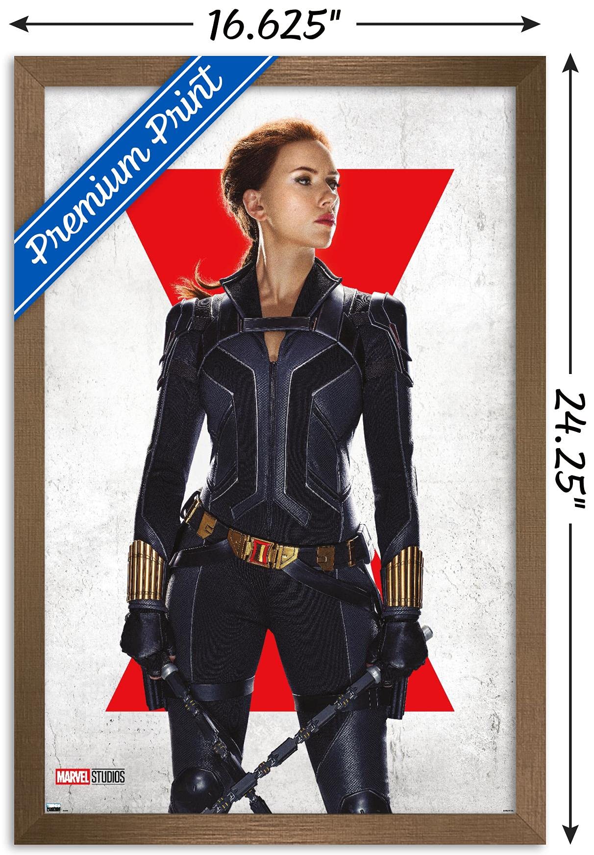 Trends International Marvel Black Widow - Black Widow One Sheet Wall Poster, 14.72'' X 22.37'', Bronze Framed Version