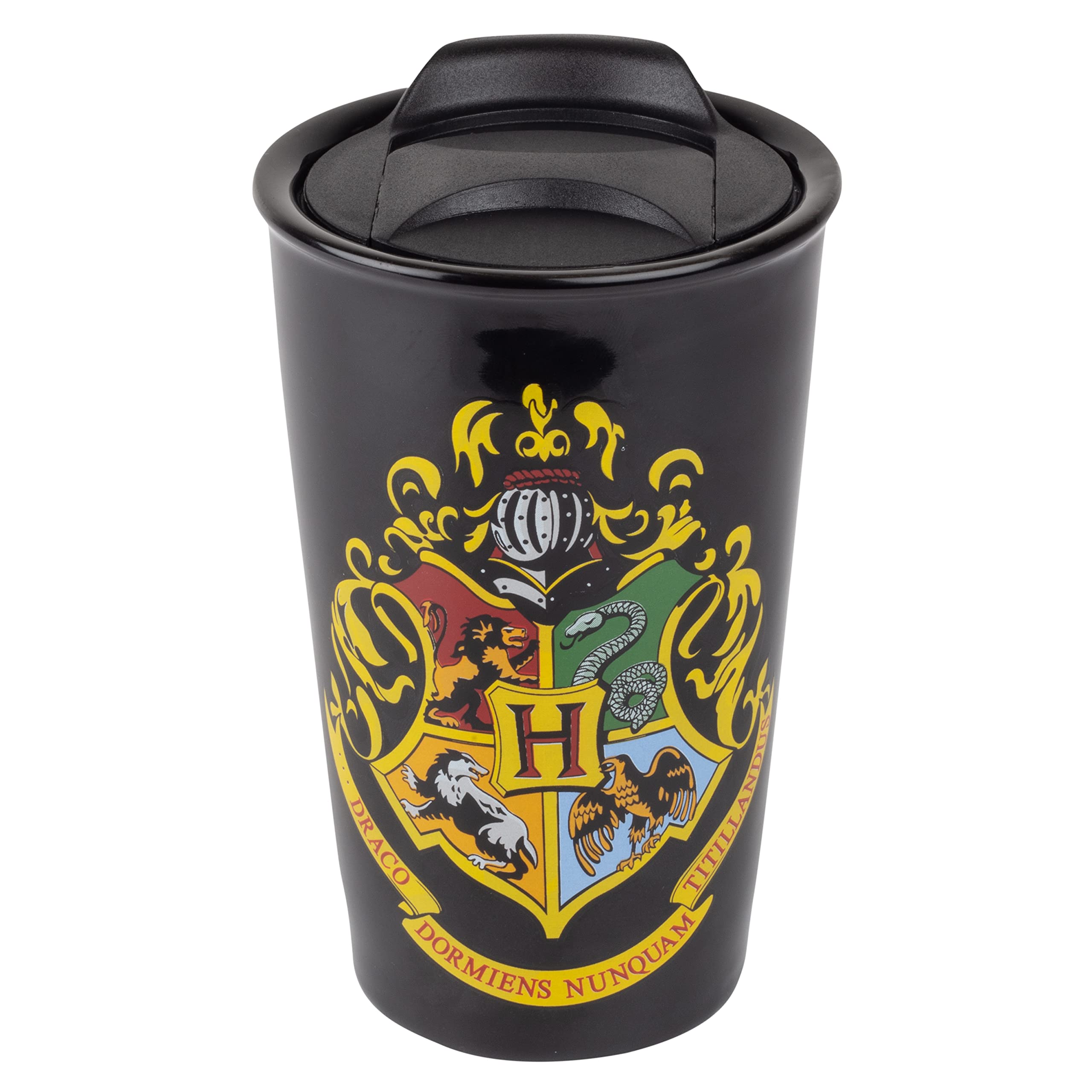 Seven20 Harry Potter Hogwarts Travel Coffee Mug, 14oz  Ceramic Tumbler with House Crest Design  Officially Licensed  Book & M
