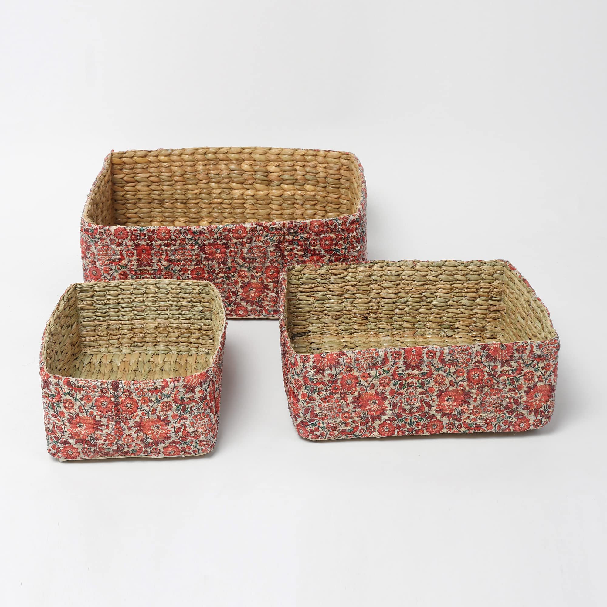 Habere India-All the Cultures Fabricating India Cane Basket | Gift Hamper Basket | Wardrobe Basket | Jute Baskets | Bathroom Org