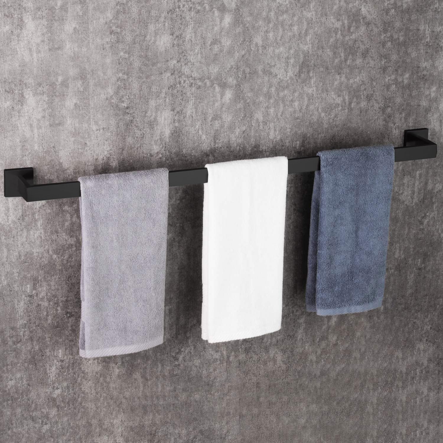 36 Inch Towel Bar For Bathrooms 12/16/24/28/32/36 Inch Stainless Steel 304 Matte Black Towel Holder Modern Square Towel Rod Rust