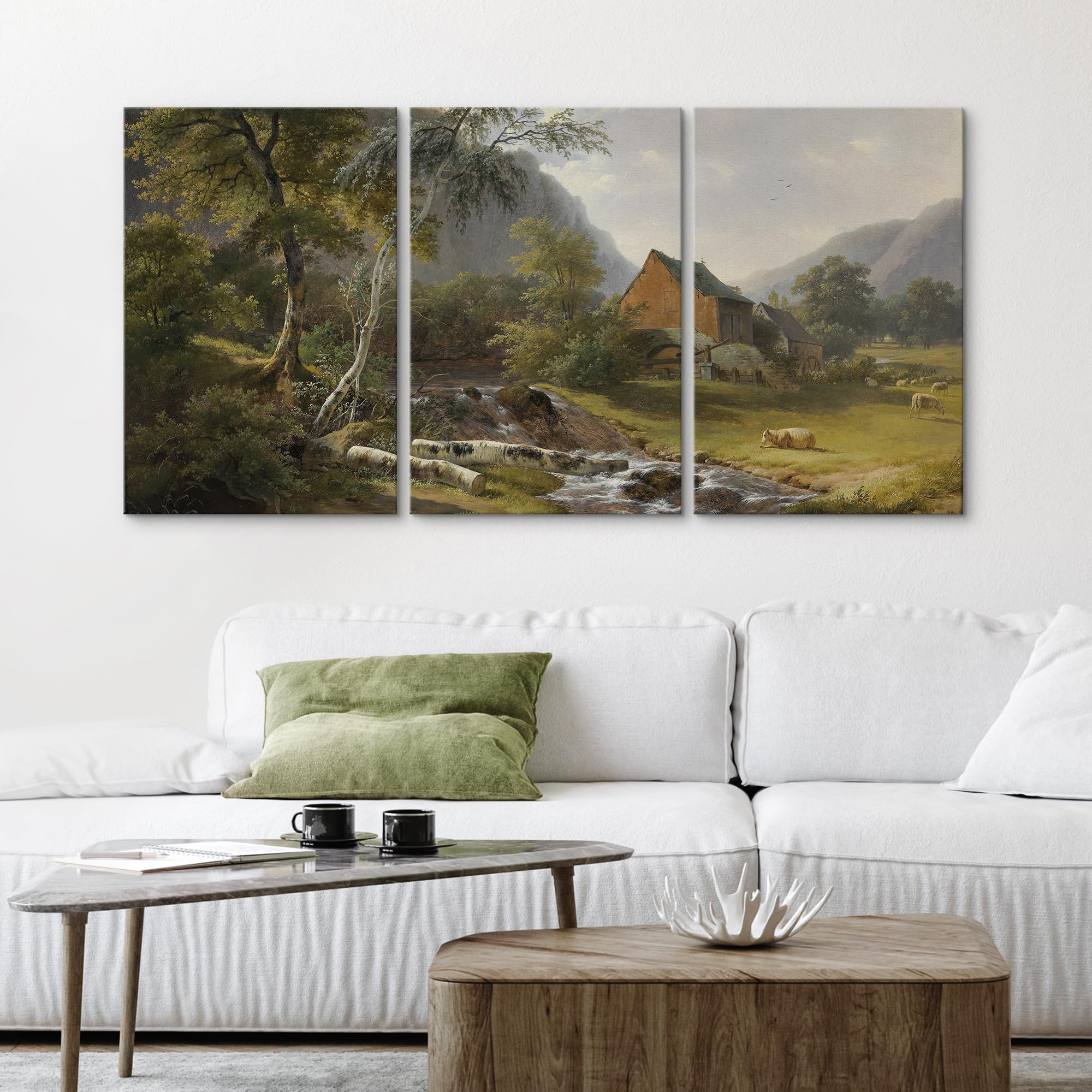 Wall26 Canvas Print Wall Art Set Pierre-Auguste Renoir Inspired Floral Illustrations Modern Art Decorative Floral Botanical Mini