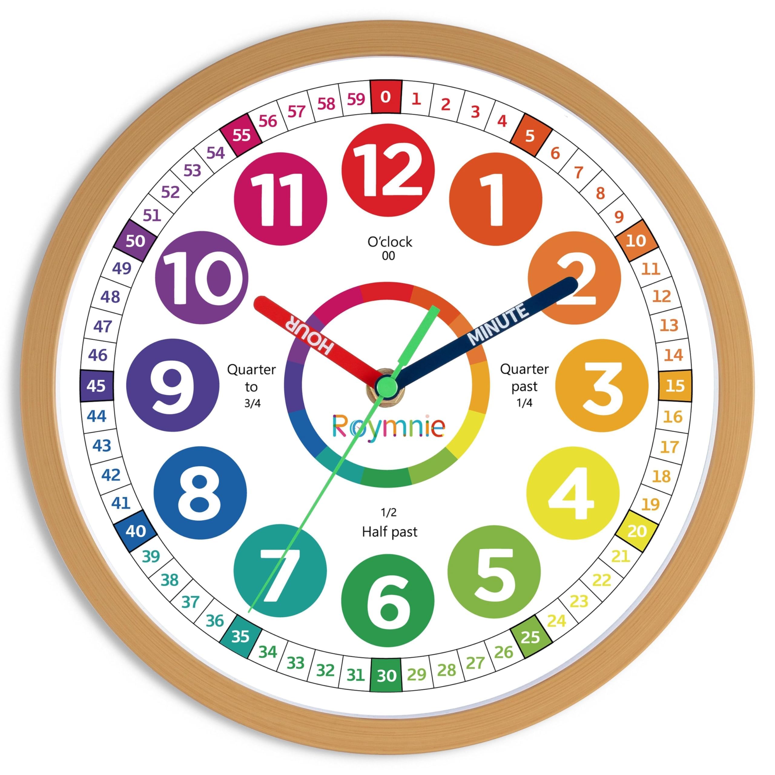 Roymnie Wall Clock Wood Color(8 Inch)