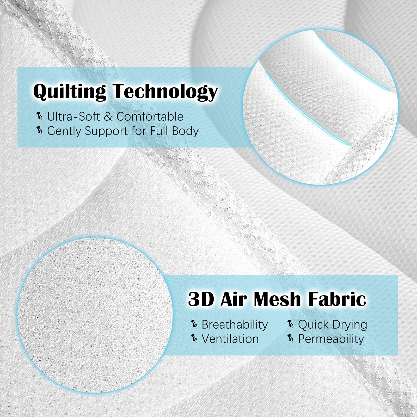 Full Body Bath Pillow For Bathtub, Upgraded Non-Slip Bath Cushion For Tub, Spa Bathtub Pillow Mattress For Head Neck Shoulder An