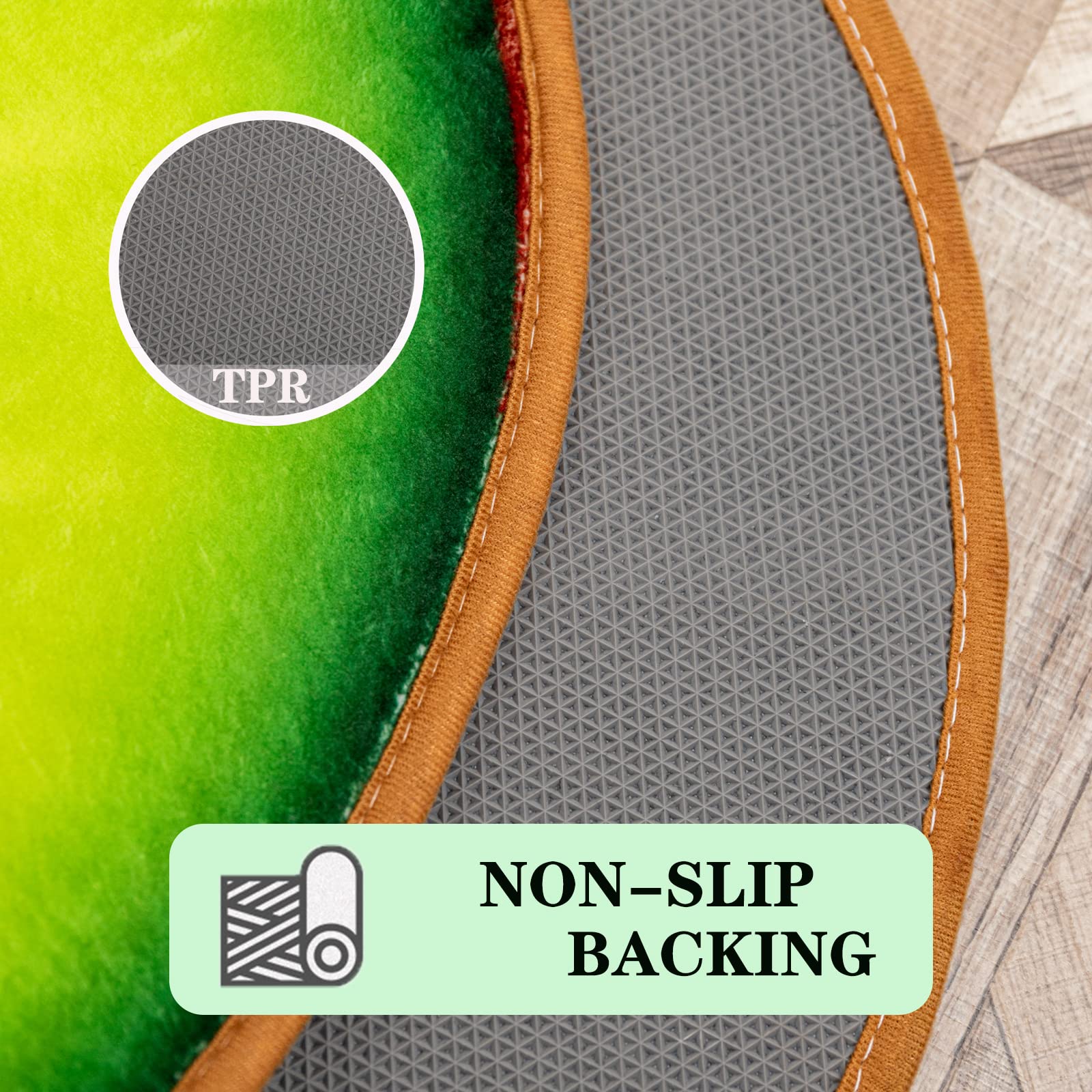 Bath Rugs for Bathroom Non Slip  Kiwi Fruit Shaped Washable Shower Bath Mat Absorbent Door Mat for Bathroom Bedroom Kitchen Soft Floor Area Rug Cute Cartoon Carpet Bathmat Tub Home Decor 18.5x25.6in